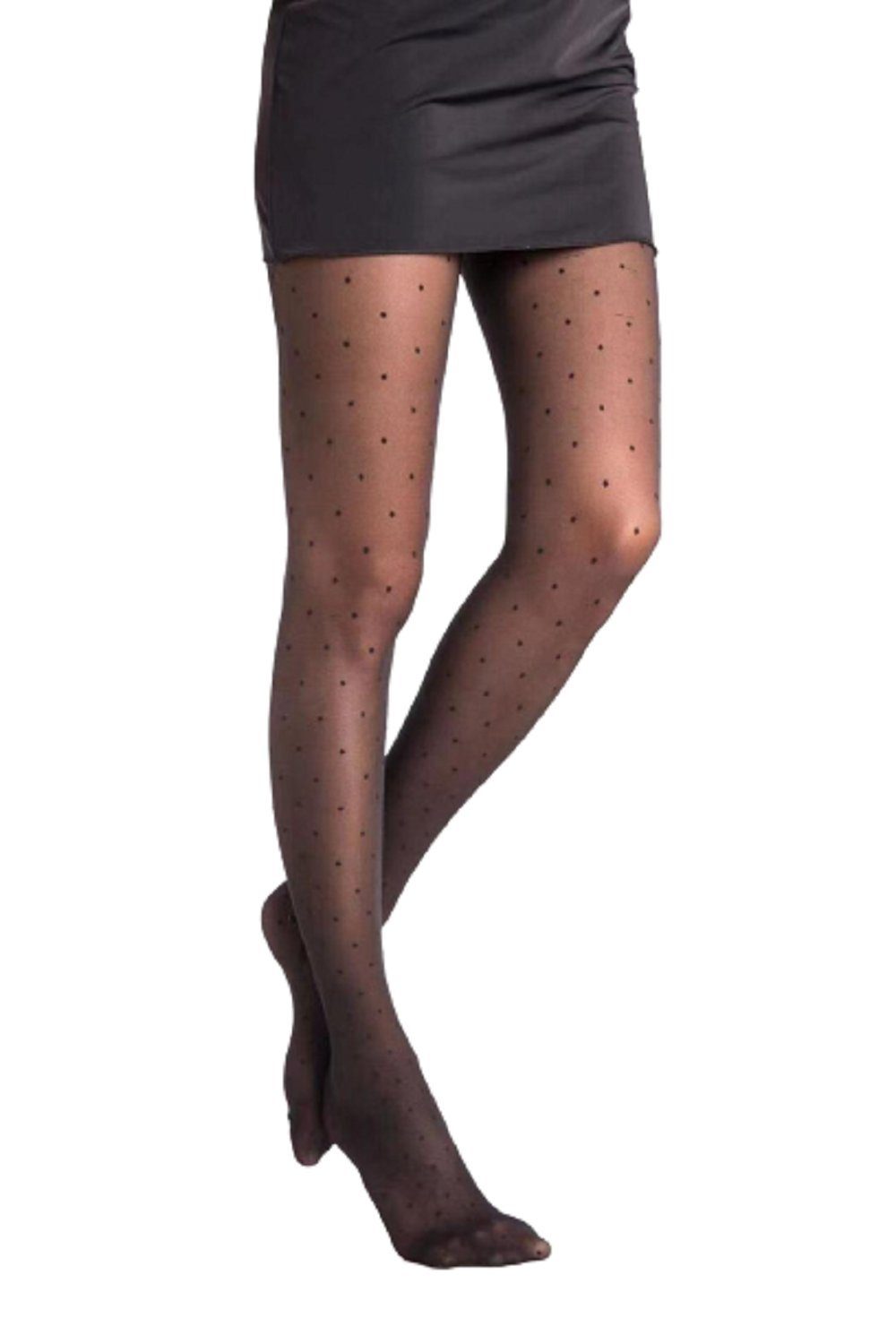 cofi1453 Feinstrumpfhose Strumpfhose Punkt Muster Optik Damen Socken Strumpf für Frauen 40 Den