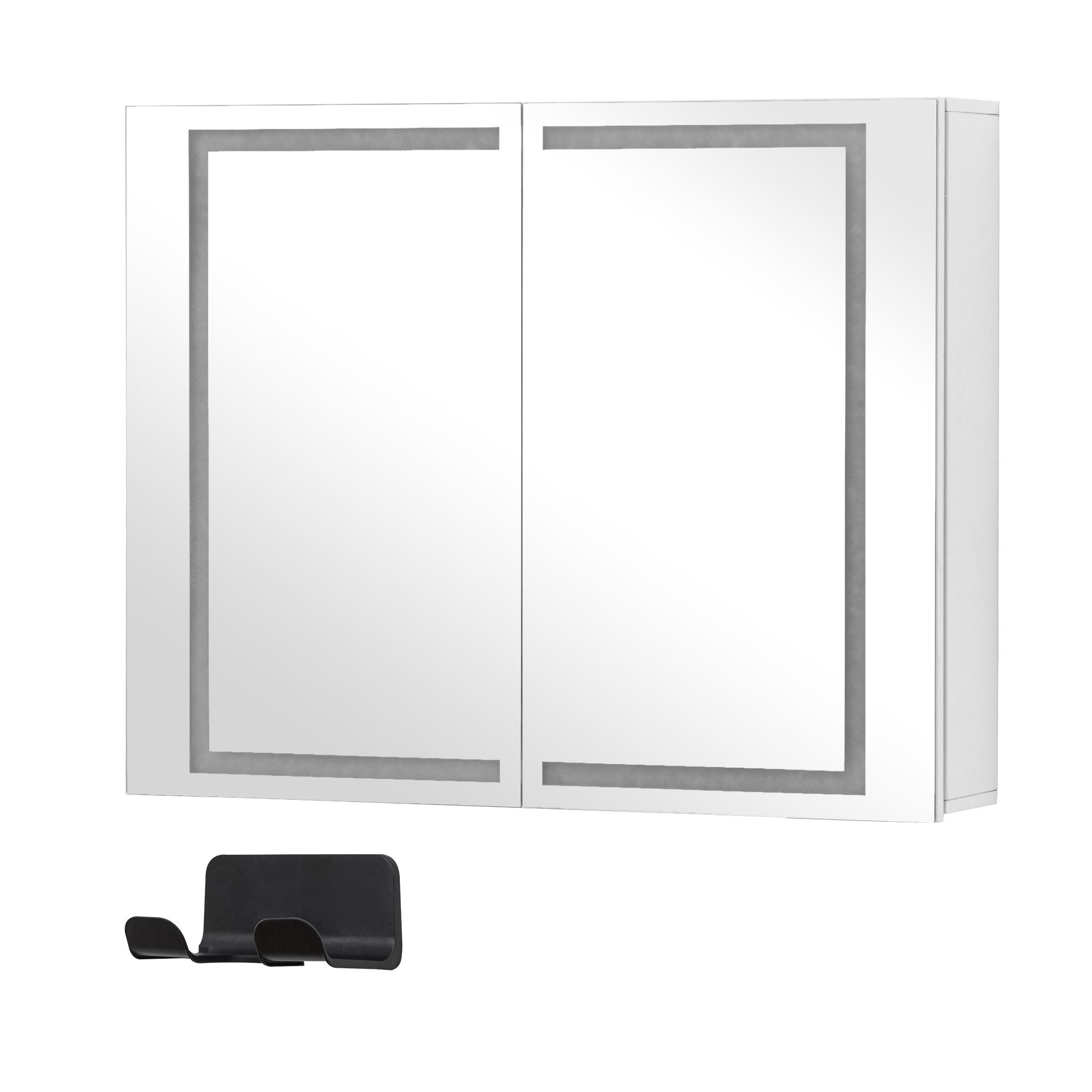 Thanaddo Badezimmerspiegelschrank Badezimmerspiegelschrank mit LED-Dreifarblicht – verstellbar