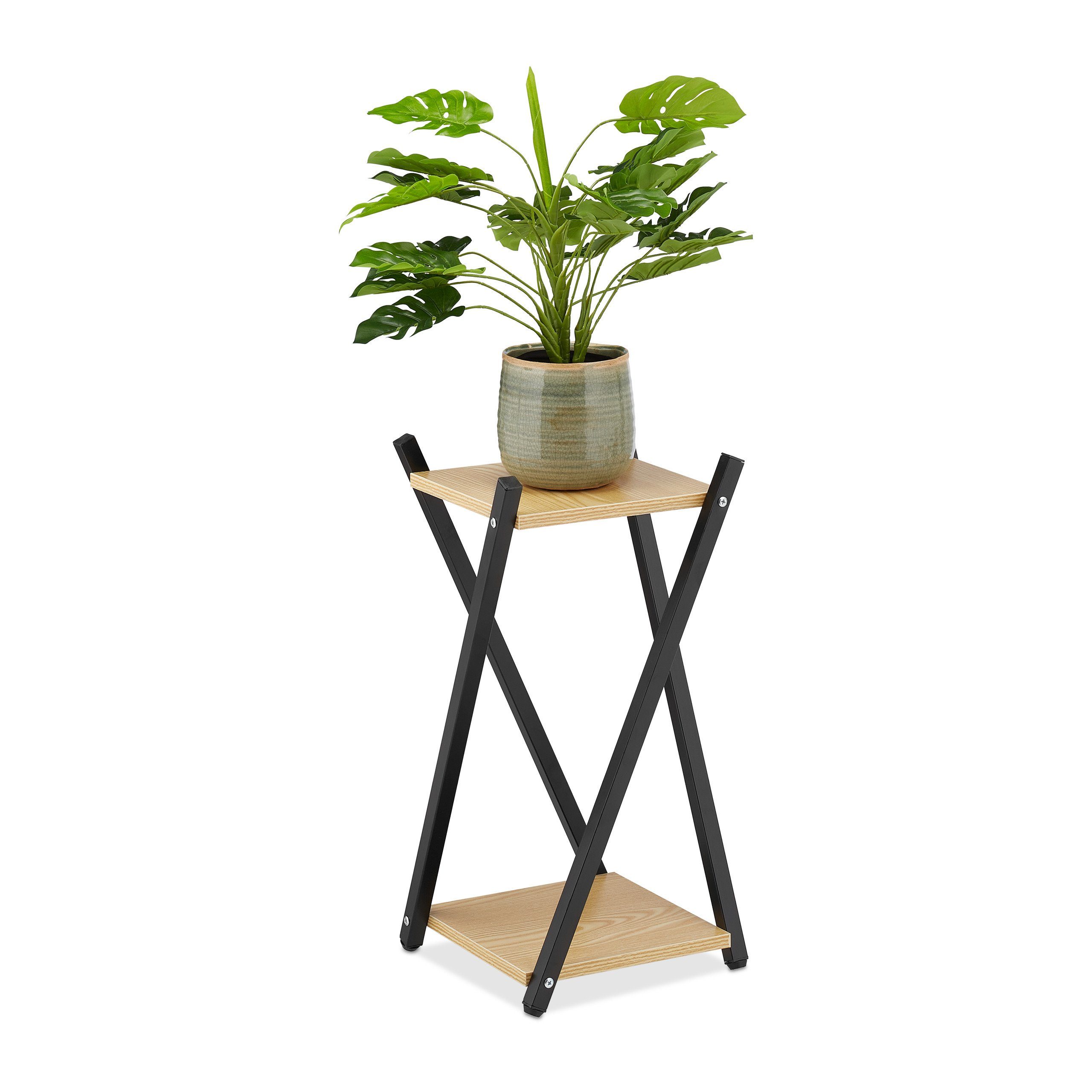 relaxdays Blumenhocker Blumenständer mit 2 Ebenen, günstig online kaufen