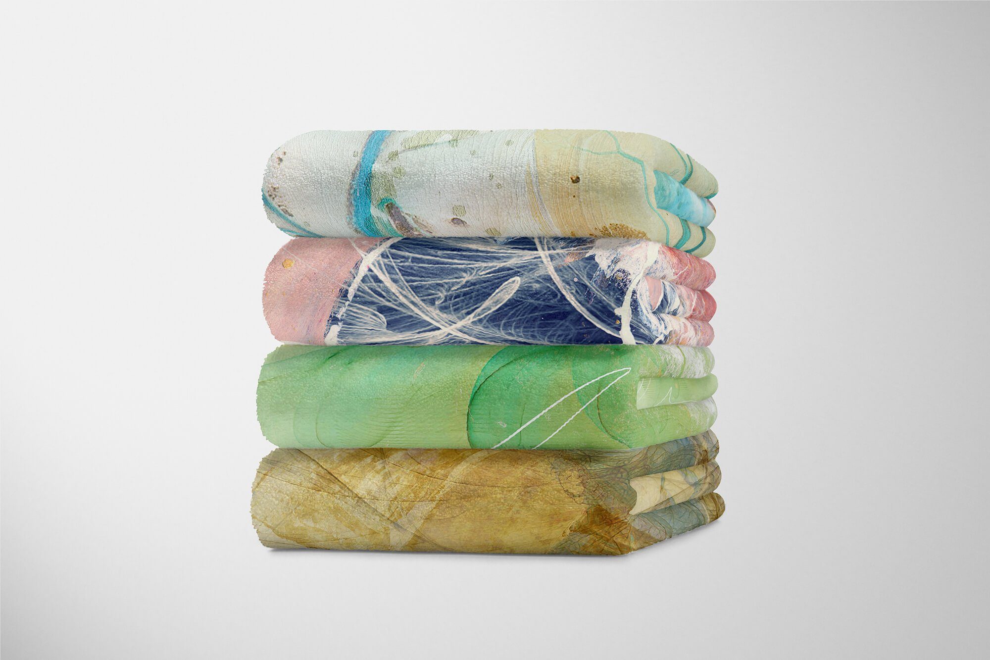 Sinus Art mit Saunatuch Handtuch Baumwolle-Polyester-Mix Kuscheldecke (1-St), Enigma Motiv, abstrakten Strandhandtuch Handtücher Handtuch