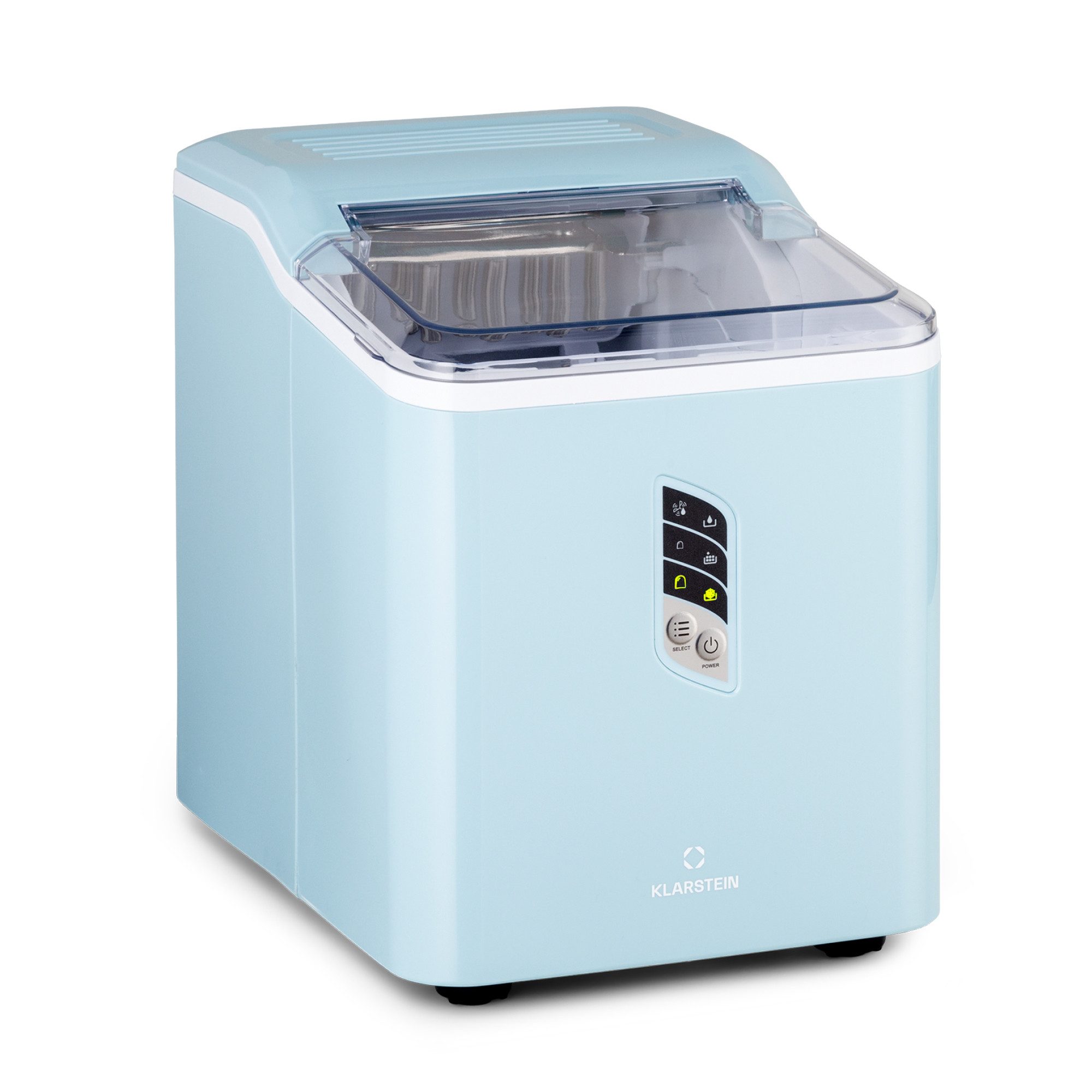 Klarstein Eiswürfelmaschine Albaron Eiswürfelbereiter, Bulleteis für Zuhause 12kg/Tag LCD Display 1,5 L Ice Maker