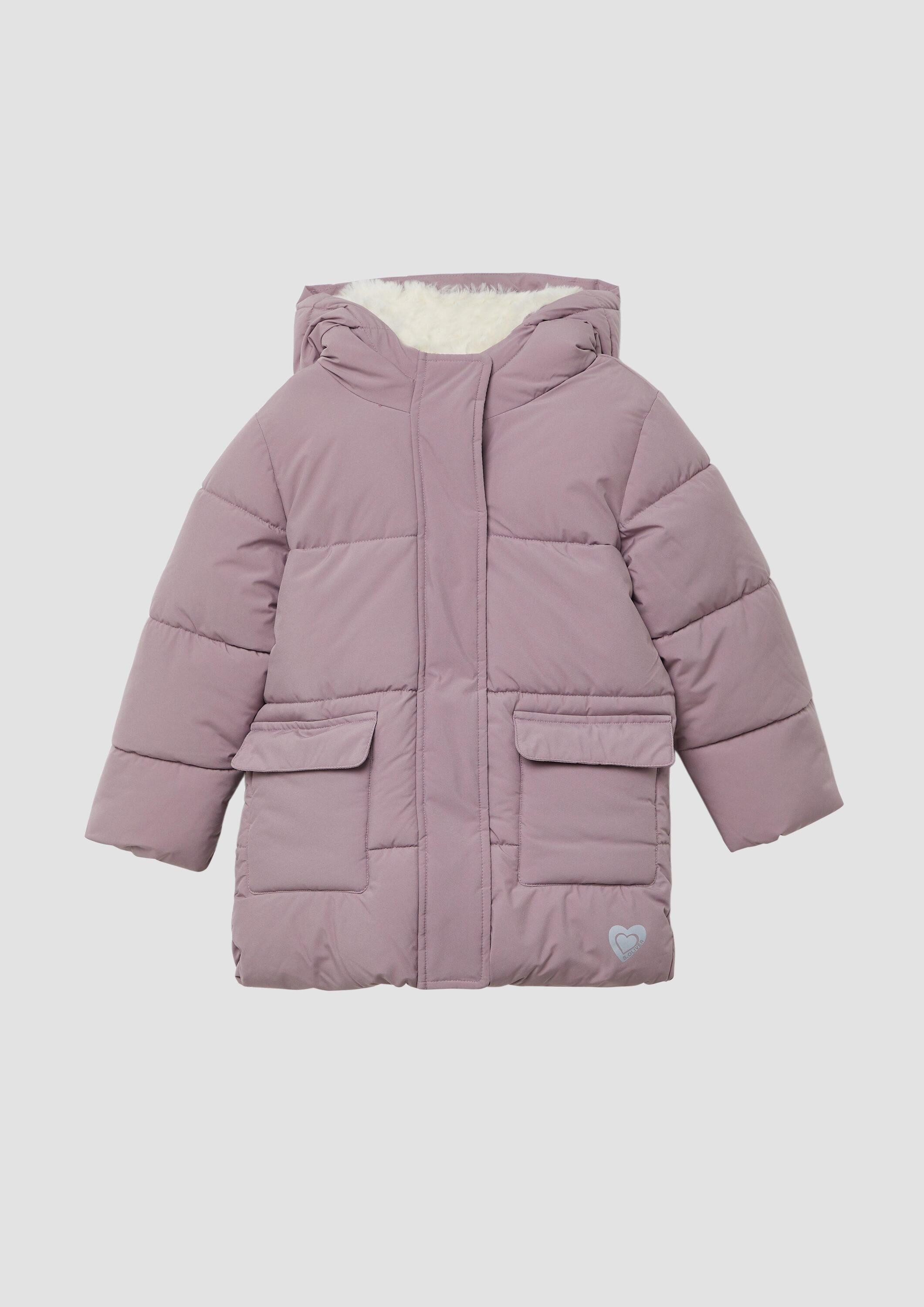 s.Oliver Wintermantel Outdoor-Mantel Wintermantel mit Kapuze mit Plüschfutter