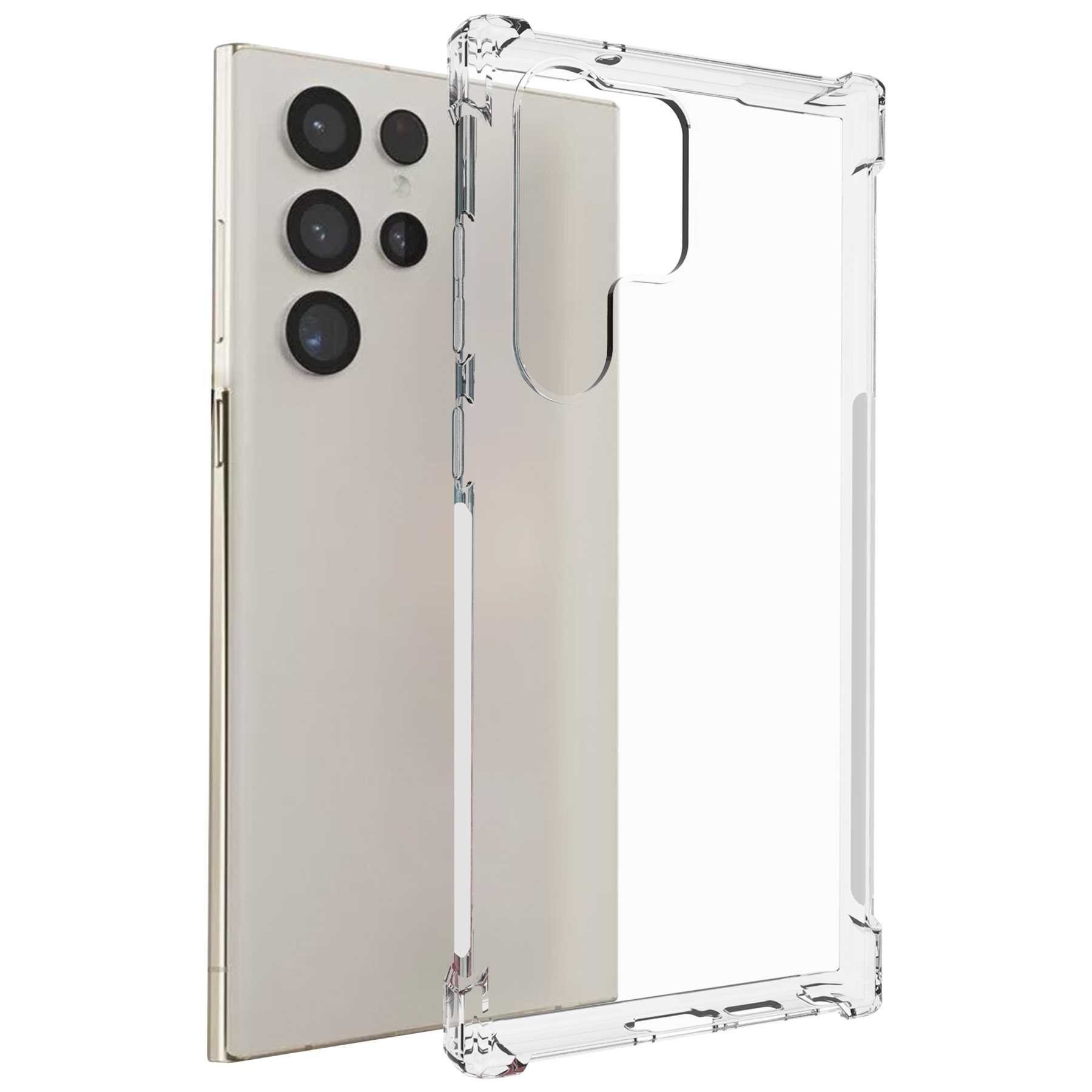 mtb more energy Smartphone-Hülle Clear Armor Case für Samsung Galaxy S23 Ultra, Transparente TPU Schutzhülle Case Backcover mit Anti-Shock Verstärkung
