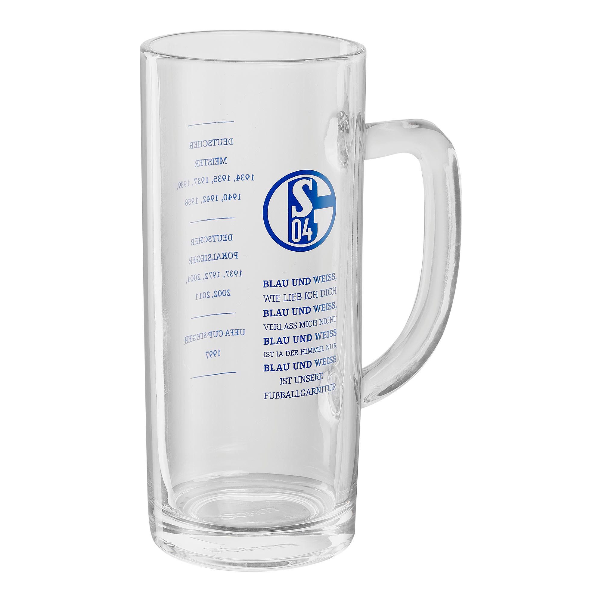 FC Schalke 04 Bierkrug Bierkrug Bau & Weiß, Glas