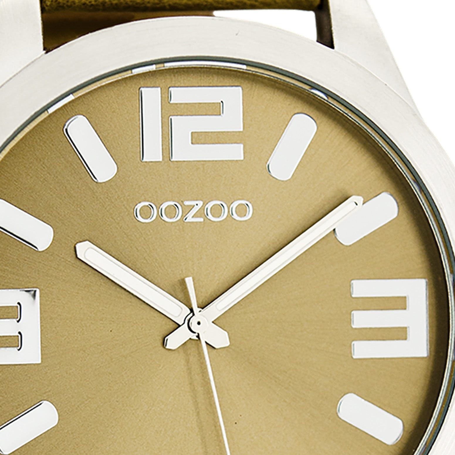 OOZOO Quarzuhr Oozoo Herren Armbanduhr Timepieces Analog, (Analoguhr), Herrenuhr rund, extra groß (ca. 46mm) Lederarmband, Fashion-Style