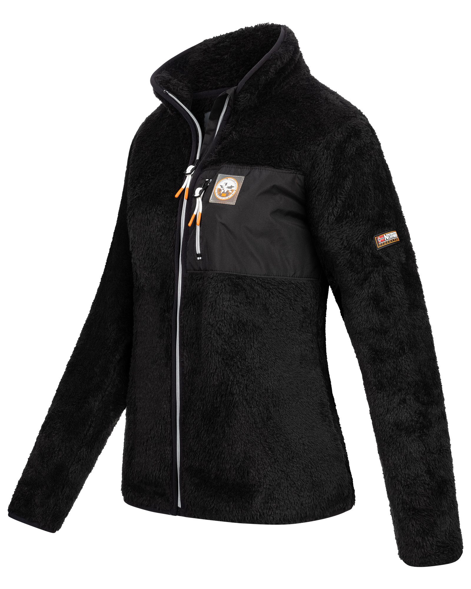 Geographical Norway Fleecejacke Damen Teddy Fleece Jacke Herbst Winter Jacke Sweater Übergangsjacke