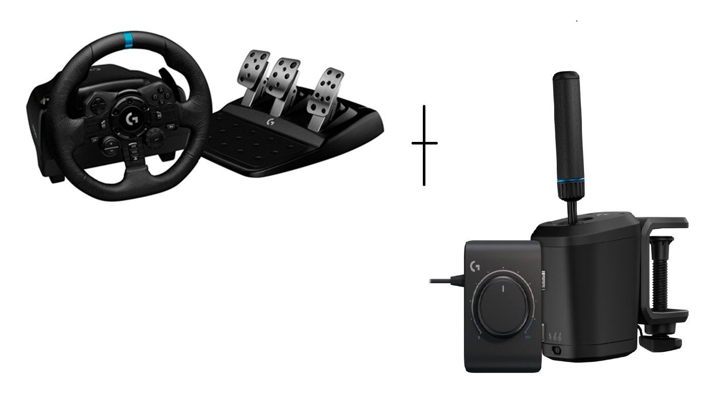 G923 Trueforce PS4/PS5 + Logitech G RS Shifter + Handbrake + Adapter Gaming-Lenkrad