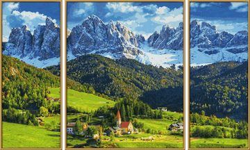 Schipper Malen nach Zahlen Meisterklasse Triptychon - St. Magdalena in Südtirol, Made in Germany