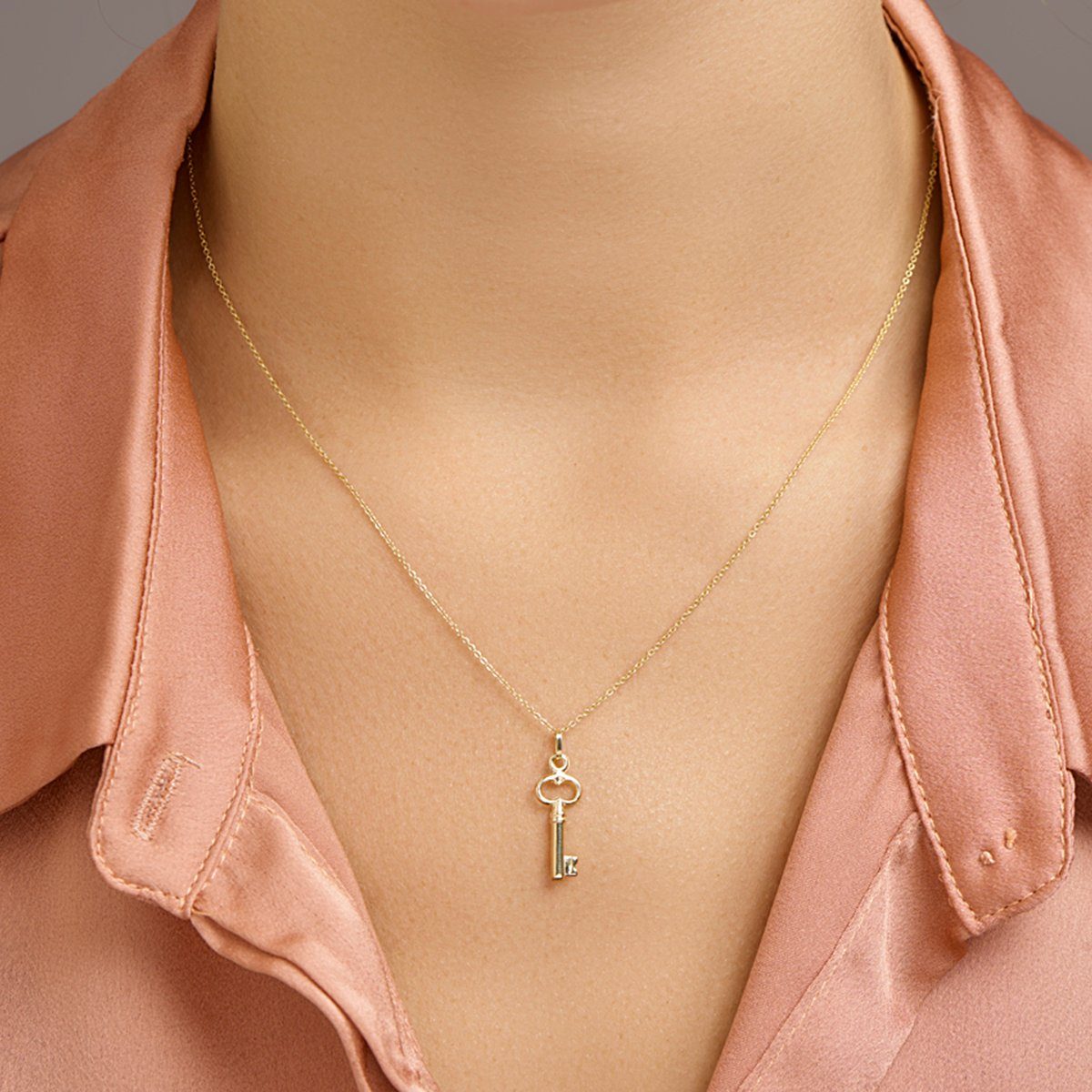 NICEANDnoble Kettenanhänger 585er Gelbgold Kettenanhänger Schlüssel 14 Kara günstig online kaufen