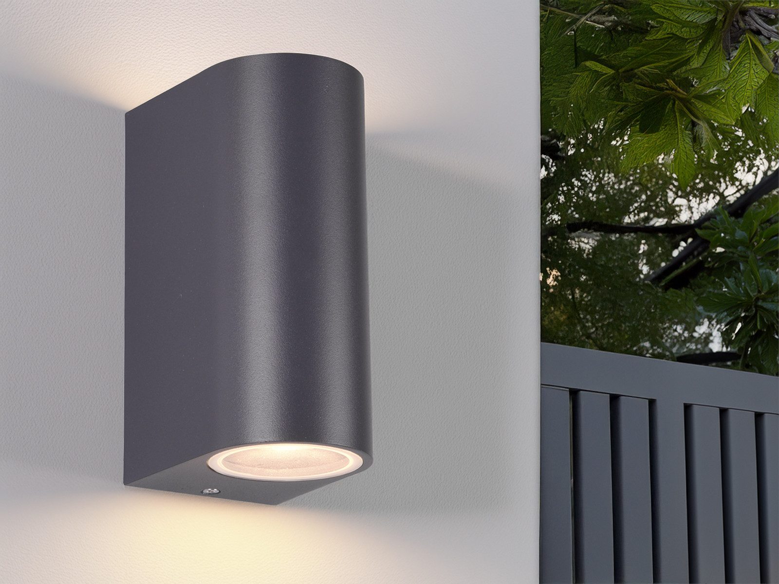 meineWunschleuchte Außen-Wandleuchte, ohne Leuchtmittel, Up and Down Light günstig online kaufen