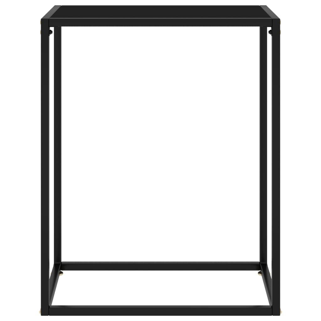 vidaXL Konsolentisch, Beistelltisch Schwarz 60x35x75 cm Hartglas