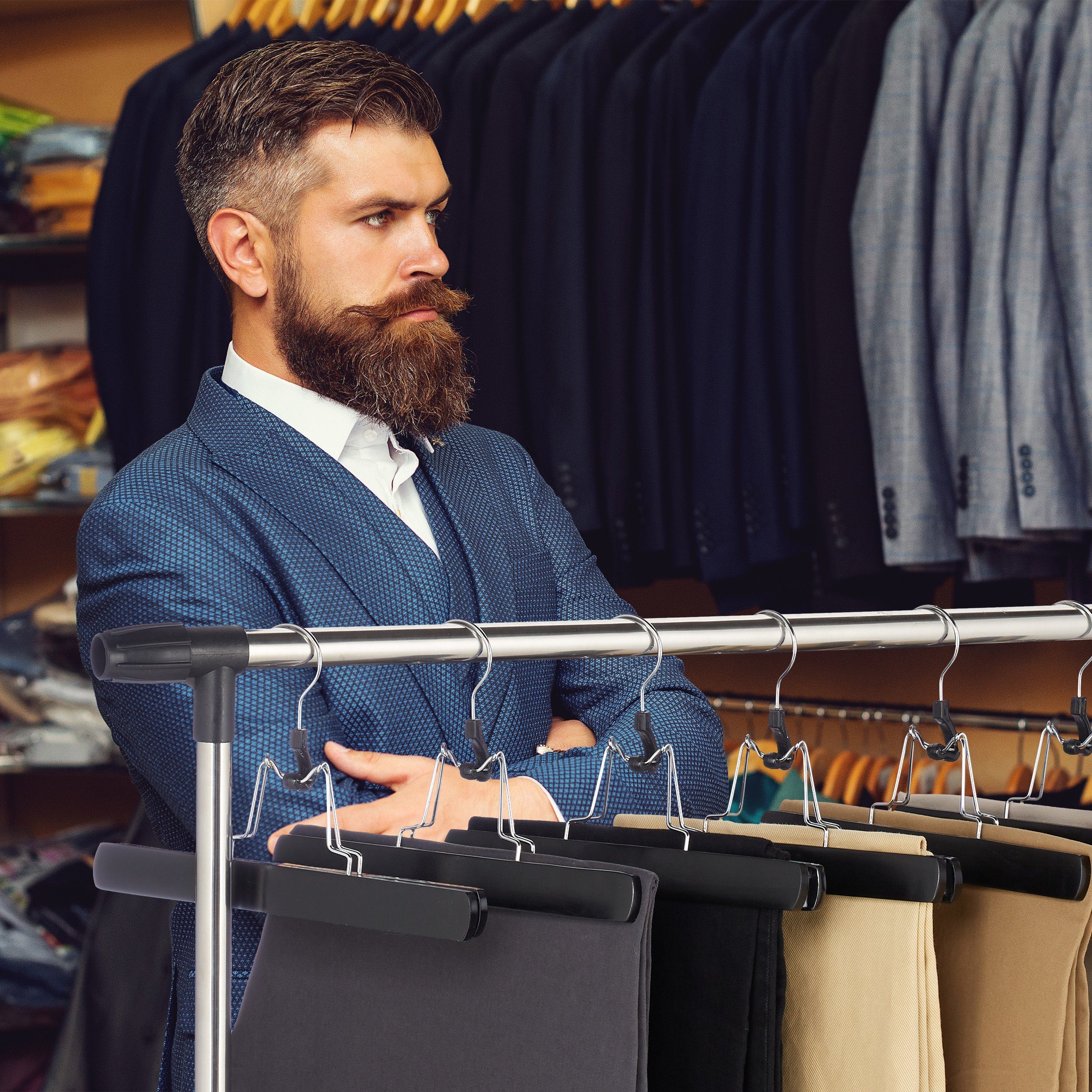 relaxdays Kleiderbügel Hosenspanner 12 Stück in günstig online kaufen