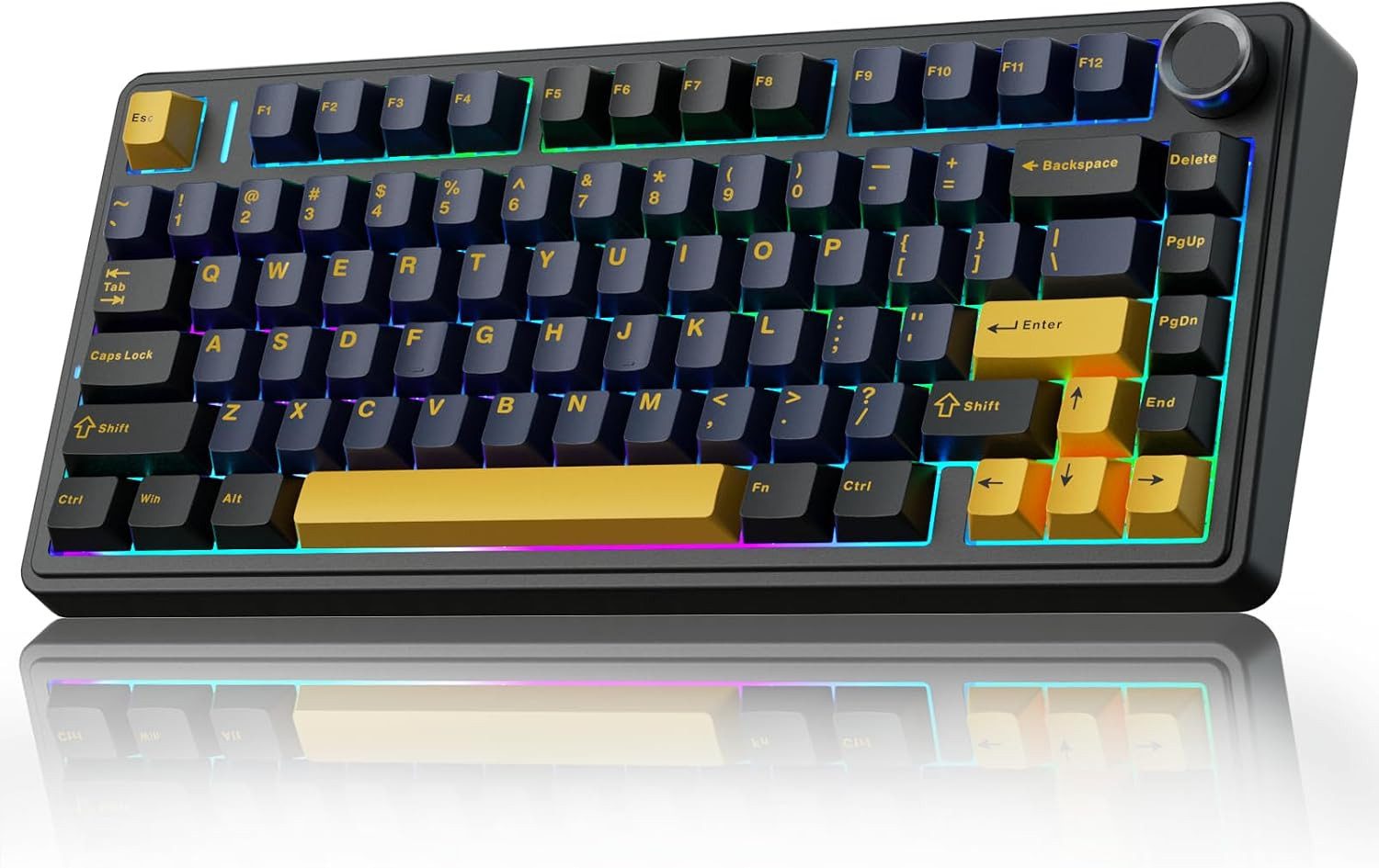 nsihing AULA F75 Mechanische Tastatur, 75%, Hot Swap, Knopf, RGB Gaming-Tastatur