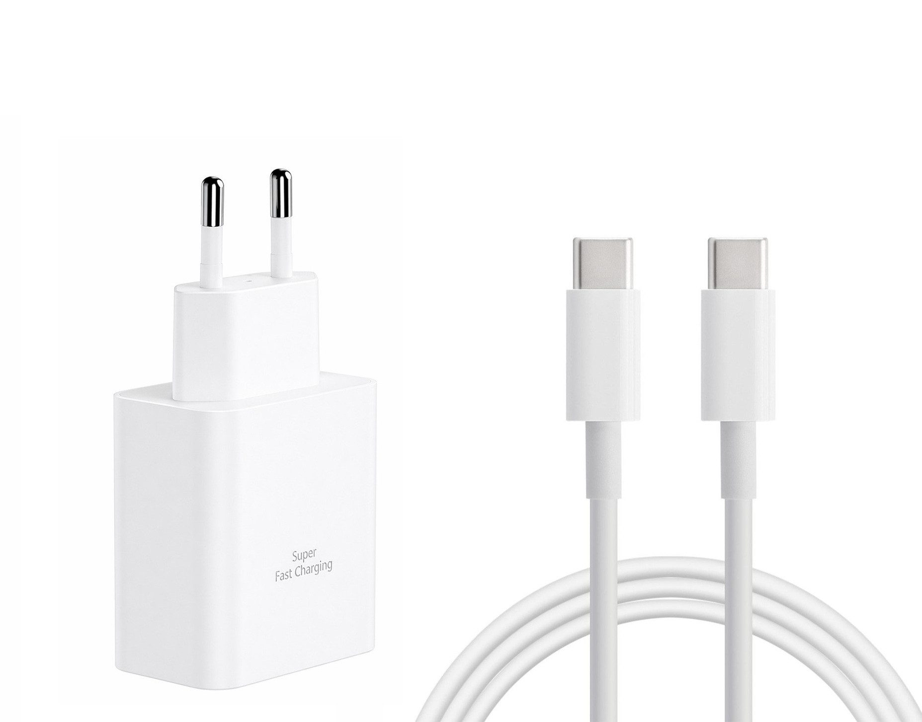 Ventarent 45W Ladeset für Samsung Ladekabel Schnellladeadapter für S26 A55 Z USB-Ladegerät (3000 mA, Set, 2-tlg., Charger, Ladekabel Typ-C, Ladegerät für Samsung Galaxy, Ladekabel für Samsung Galaxy, iPhone)