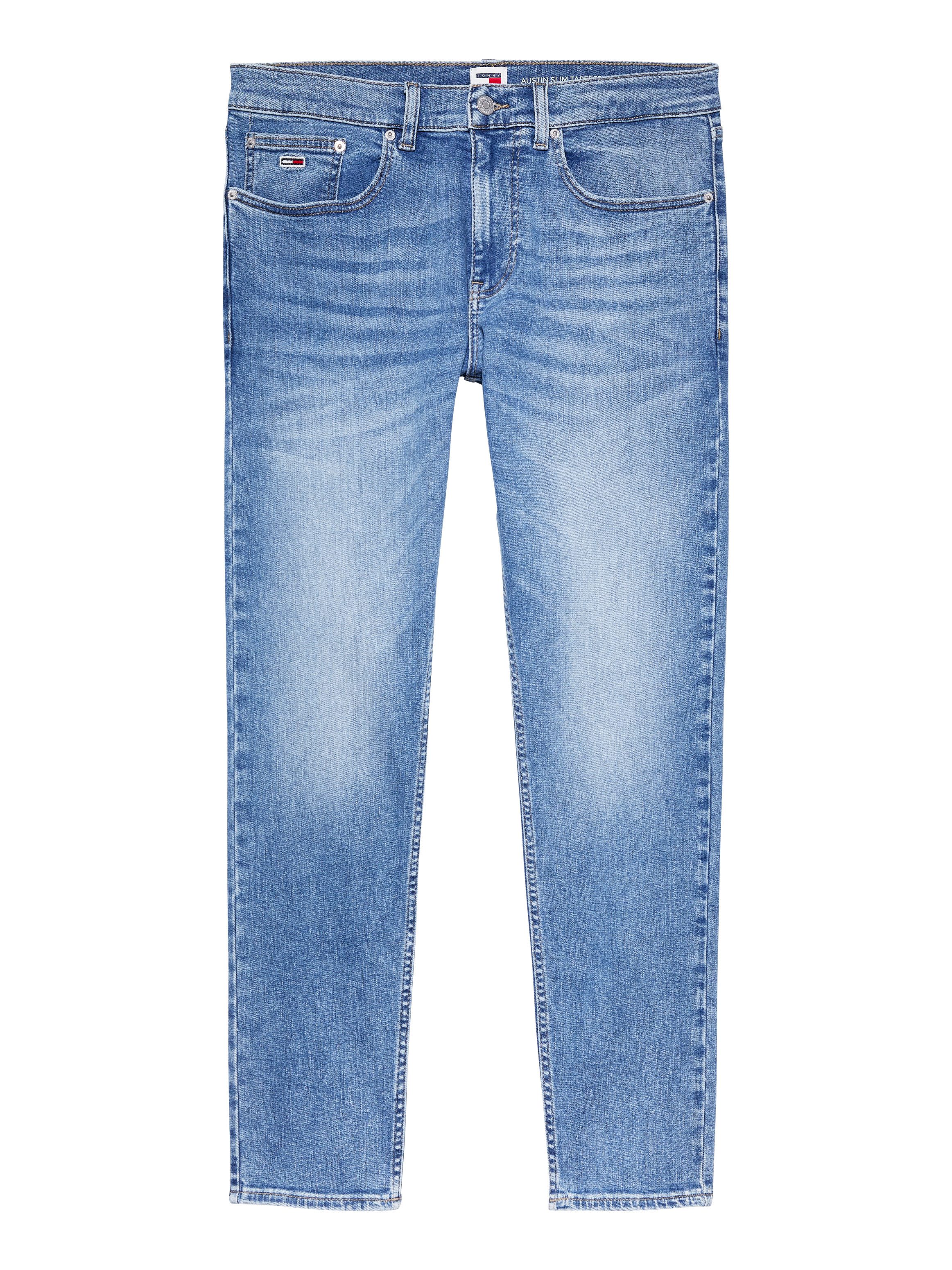 Tommy Jeans Slim-fit-Jeans Austin Slim Tapered zum Knöchel hin schmaler werdende Jeans mit mittlerer Leibhöhe