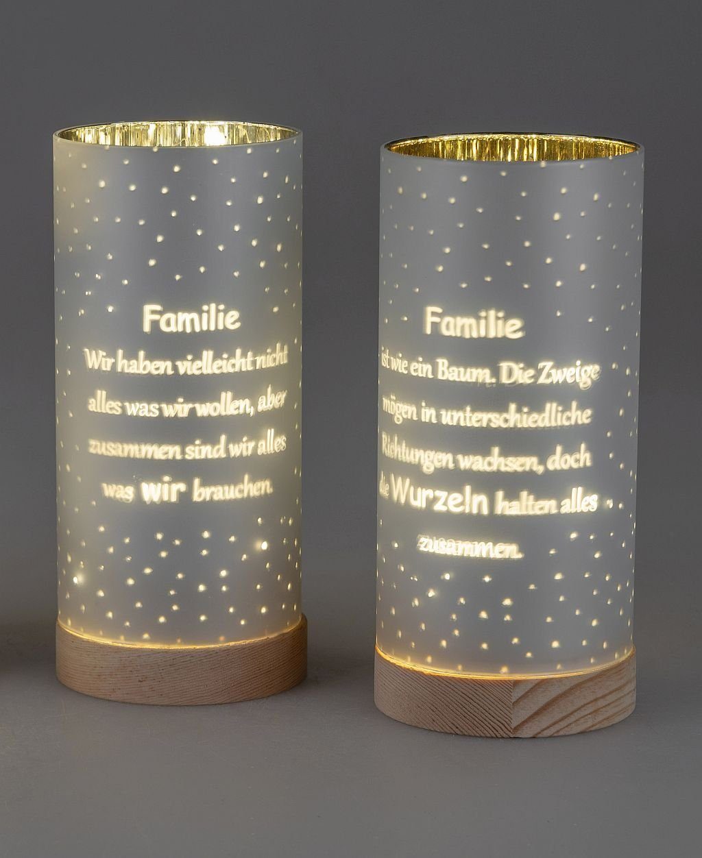 formano LED Dekolicht aus Glas mit Motiv und Spruch, LED fest integriert, W günstig online kaufen