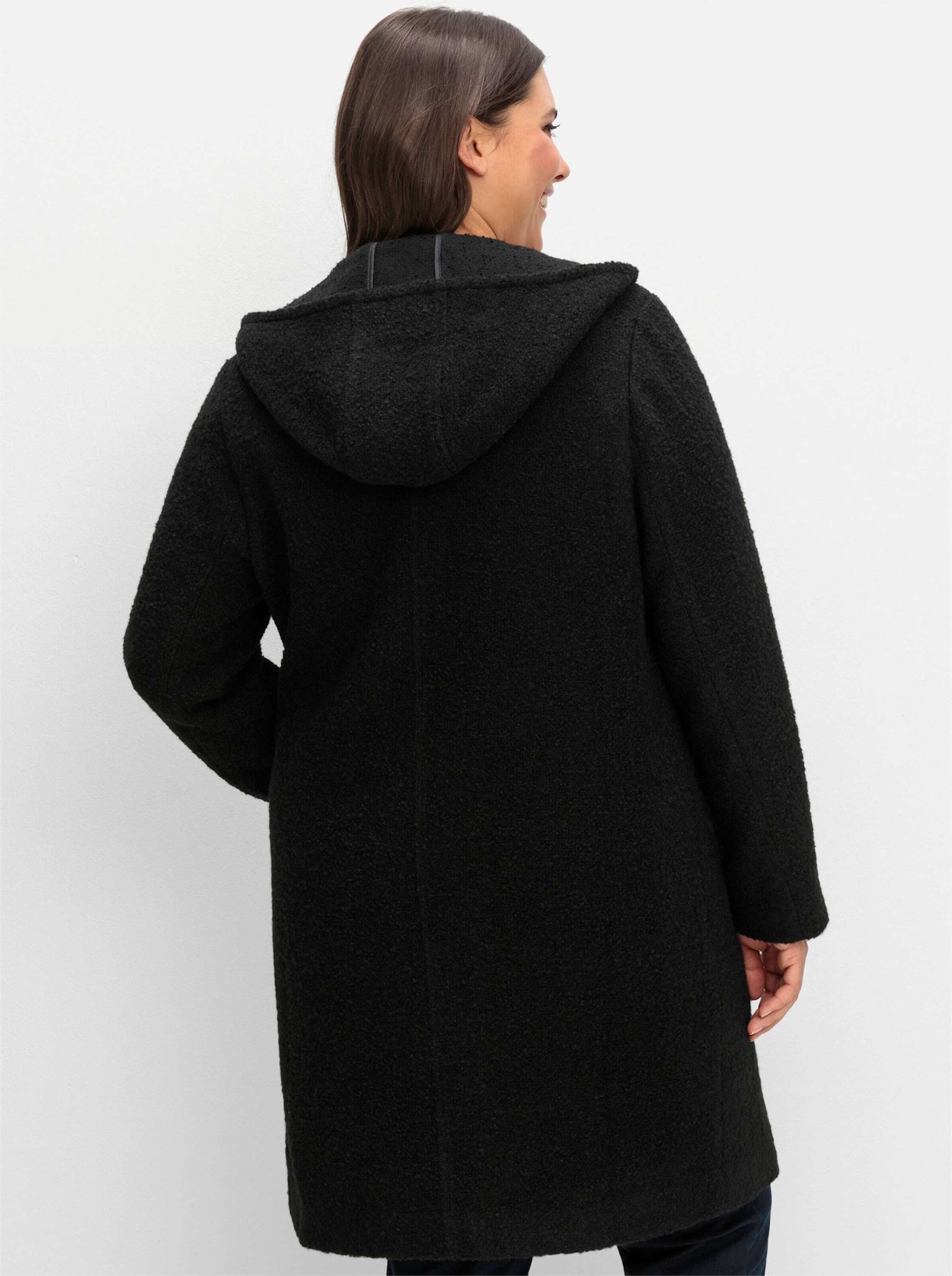 Sheego Langmantel Kurzmantel in kuscheliger Bouclé-Qualität