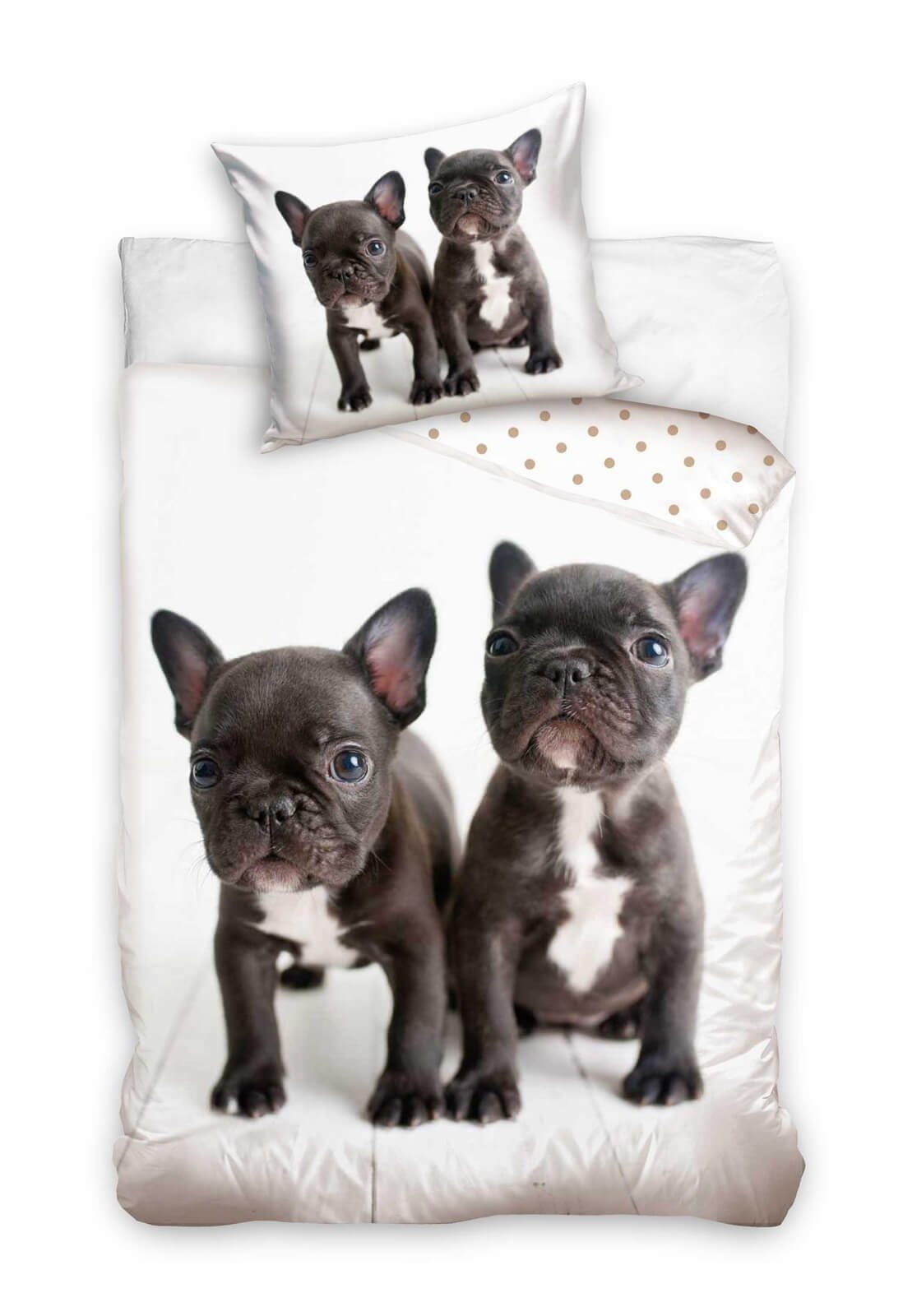 Bettwäsche »2 x Bettwäsche-Set mit Hunde-motiv, 135x200 & 80x80«, TOP!,  100% Baumwolle online kaufen | OTTO