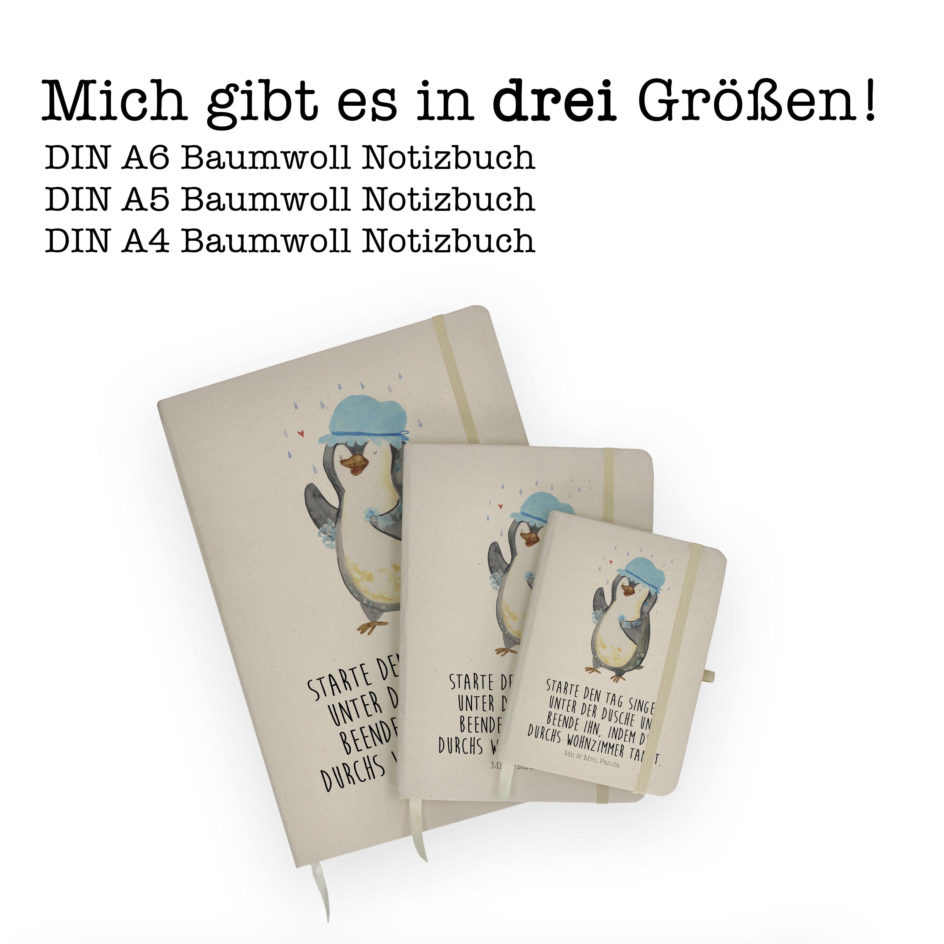 - Mr. & Panda Skizzenbuch, baden, glücklic Mrs. Mrs. Transparent Geschenk, Panda Pinguin Mr. Notizbuch & duscht -