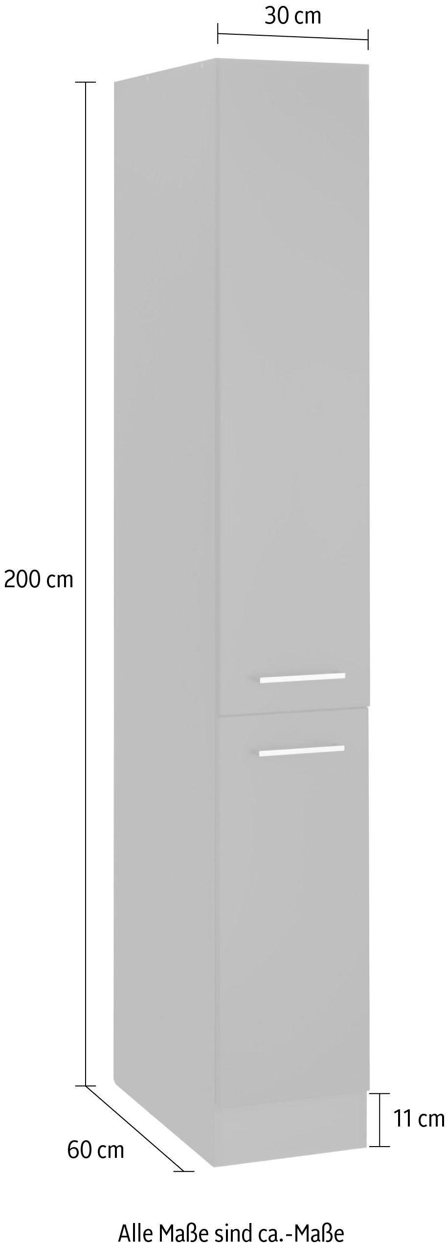 HELD MÖBEL Apothekerschrank Kehl cm Breite | 30 grau grafit