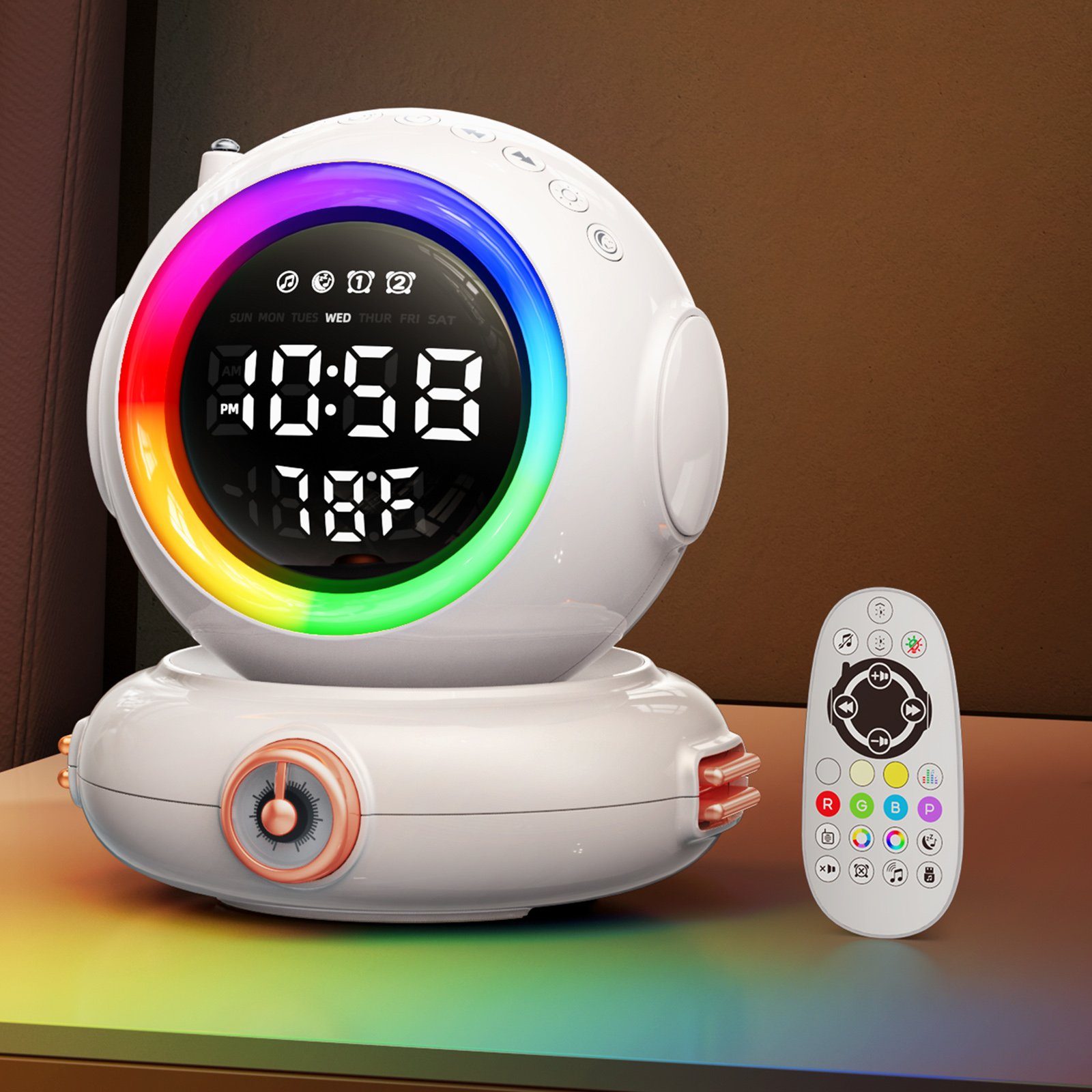 Wecker Wake Up Light mit Doppelalarm, FM-Radio, Sonnenaufgang Tageslicht