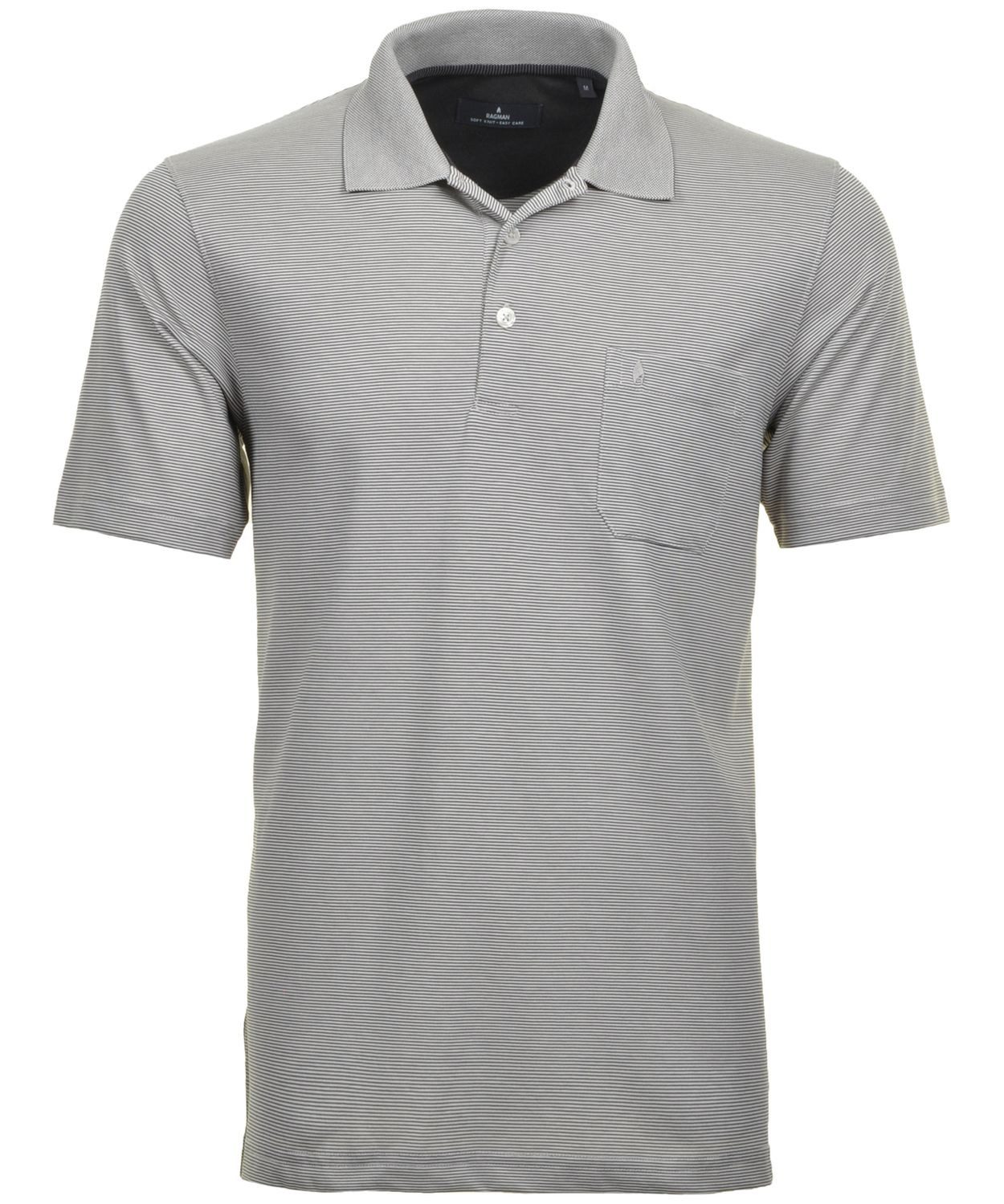 RAGMAN Poloshirt Softknit fein gestreift