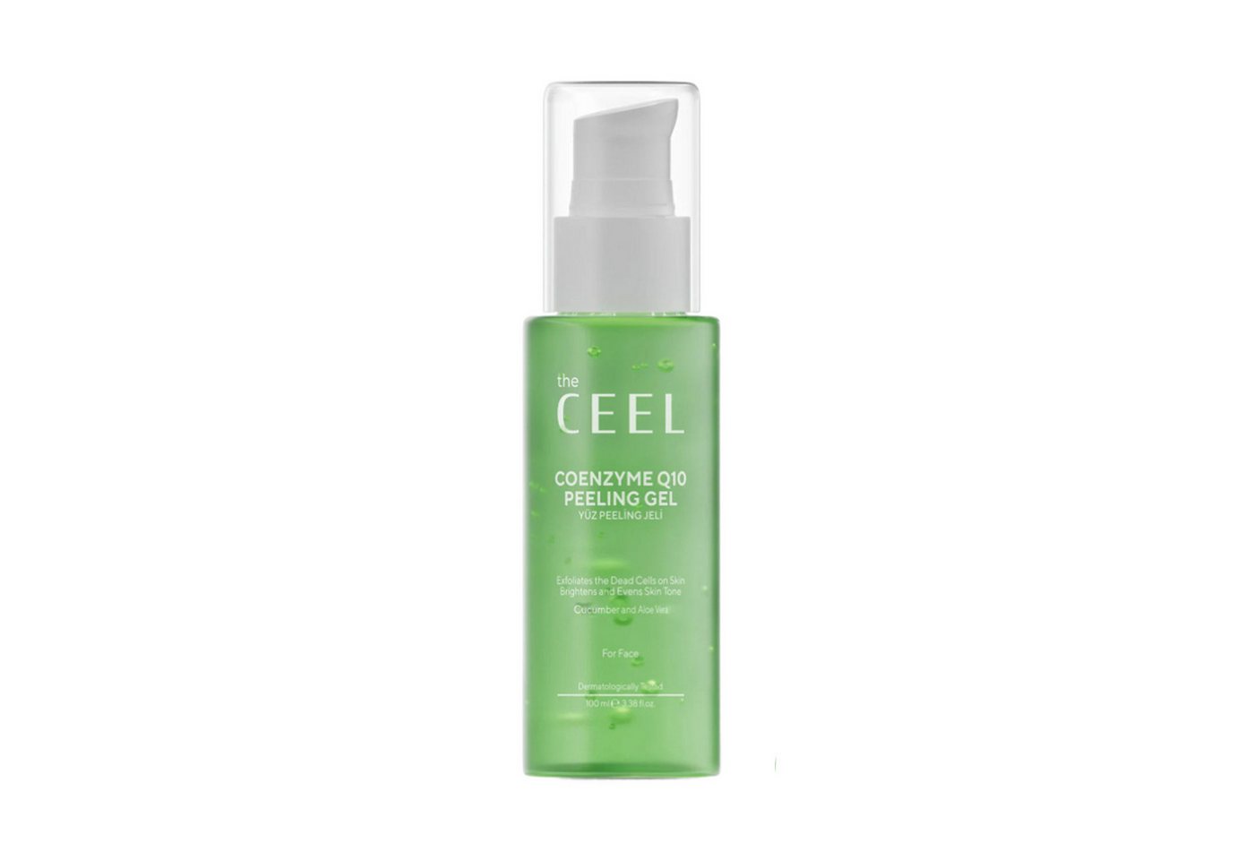 THE CEEL Gesichtspflege Gesichtspeeling Gel 100 ml-Aloe Vera Extrakt Coenzym Q10 Pflege, Reinigendes und aufhellendes Gesichtspeeling Gel