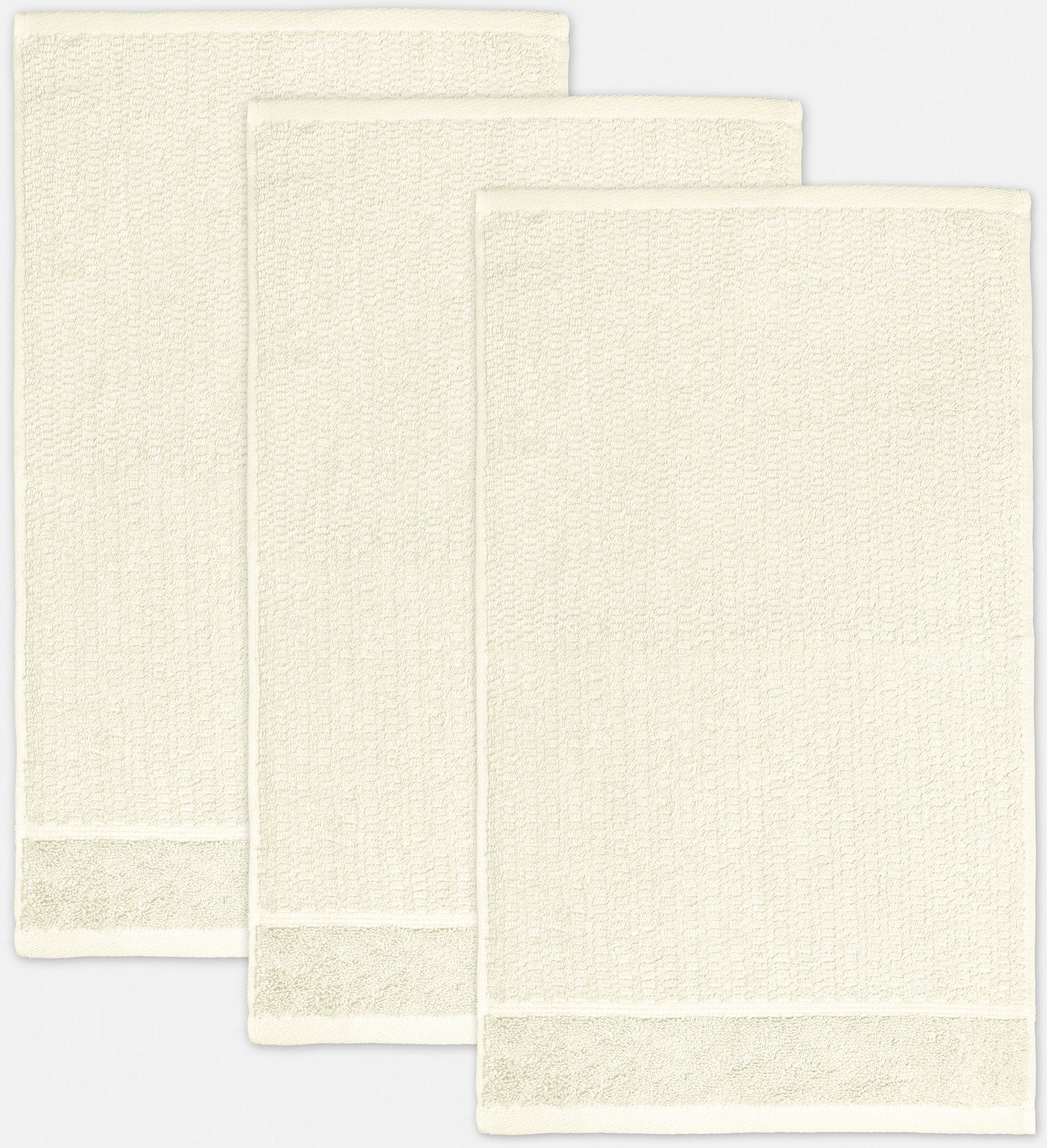 Möve for frottana Gästehandtücher Pearl, Walkfrottier (3-St), mit Perloptik günstig online kaufen