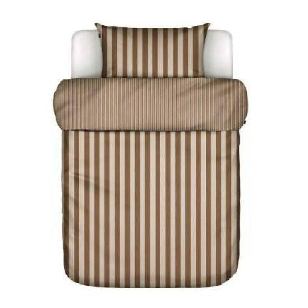 Marc O'Polo Home Bettwäsche Classic Stripe 155 x 220 cm, Toffee Brown, Satin, 2 teilig