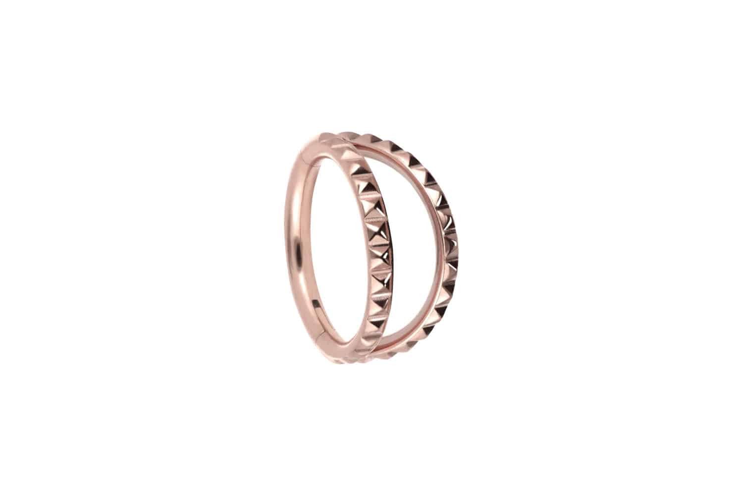Piercing-Set Titan Segmentring Clicker 2 RINGE + NIETEN