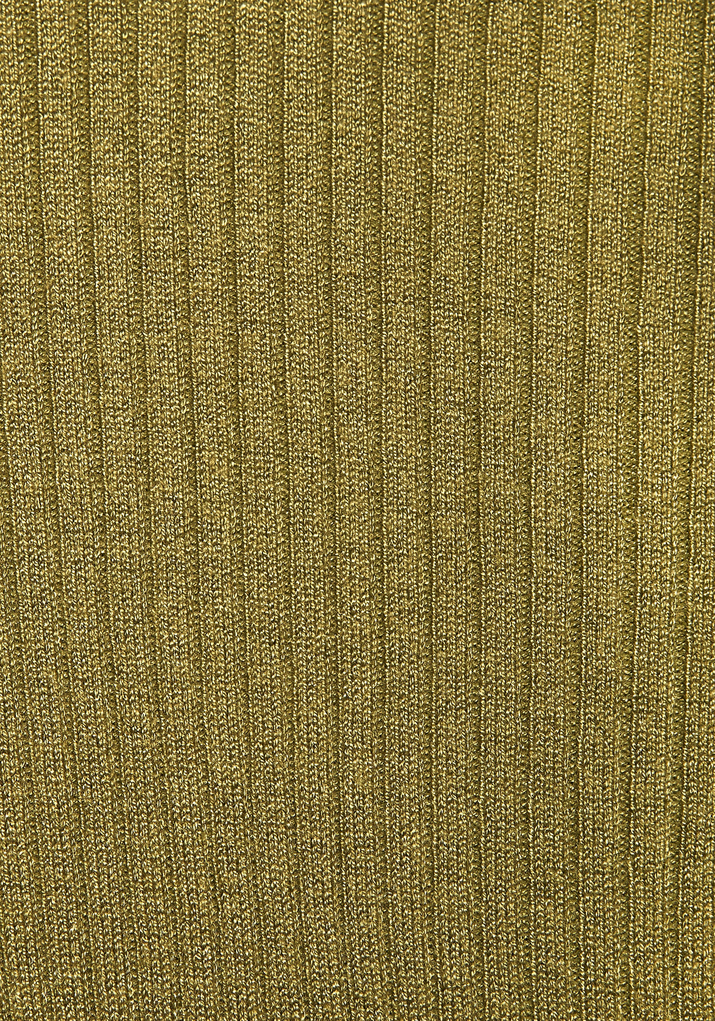 LASCANA Kurzarmpullover mit Rippstruktur, figurbetonter Strickpullover, Basic