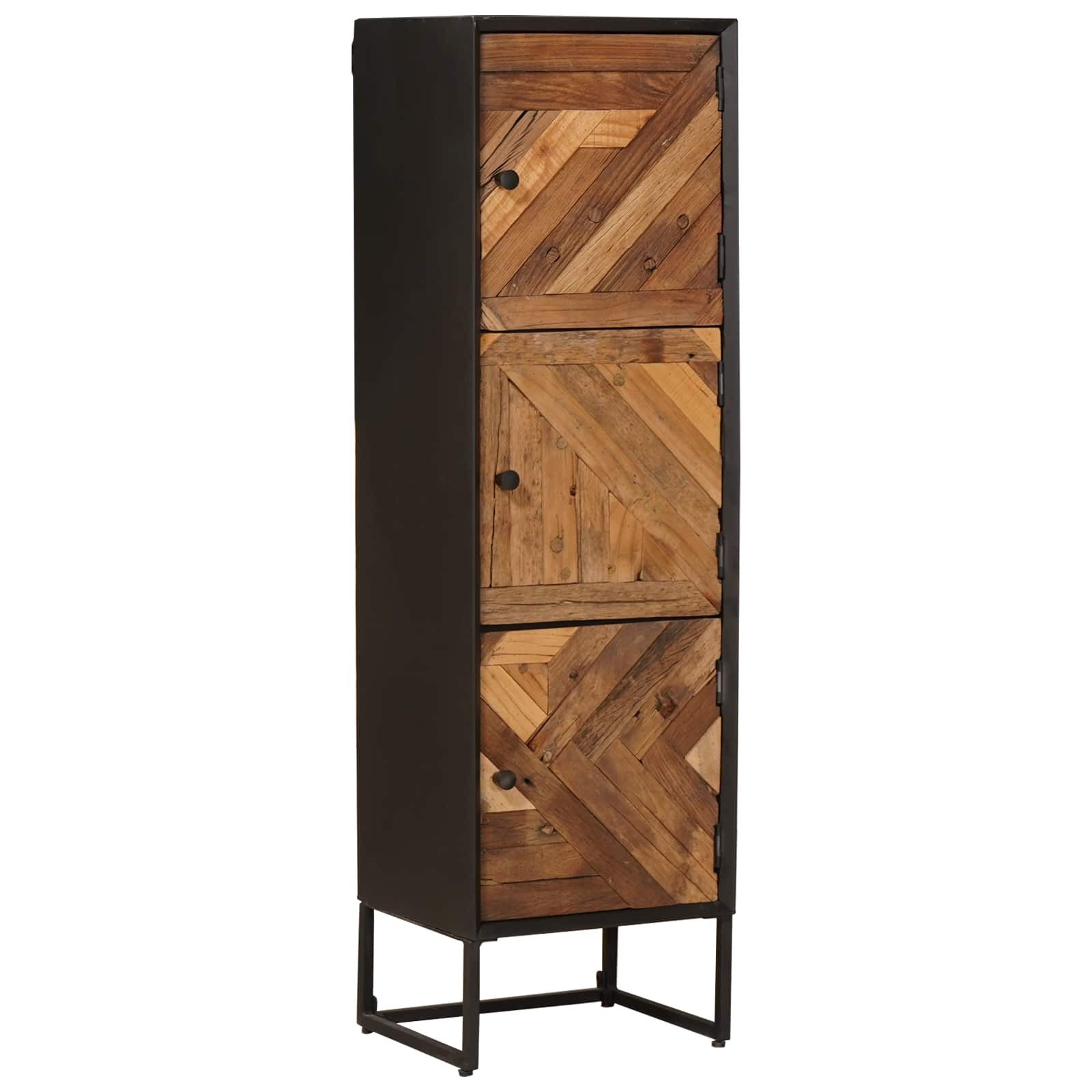 vidaXL Highboard Highboard 35 x 30 x 120 cm Massiv Holz und engineered Wood (1 St)