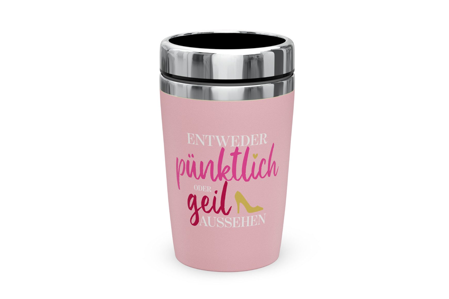 La Vida Thermobecher Thermobecher Isolierbecher Kaffeebecher To Go 240ml la vida Pumps, Material: Edelstahl, Kunststoff