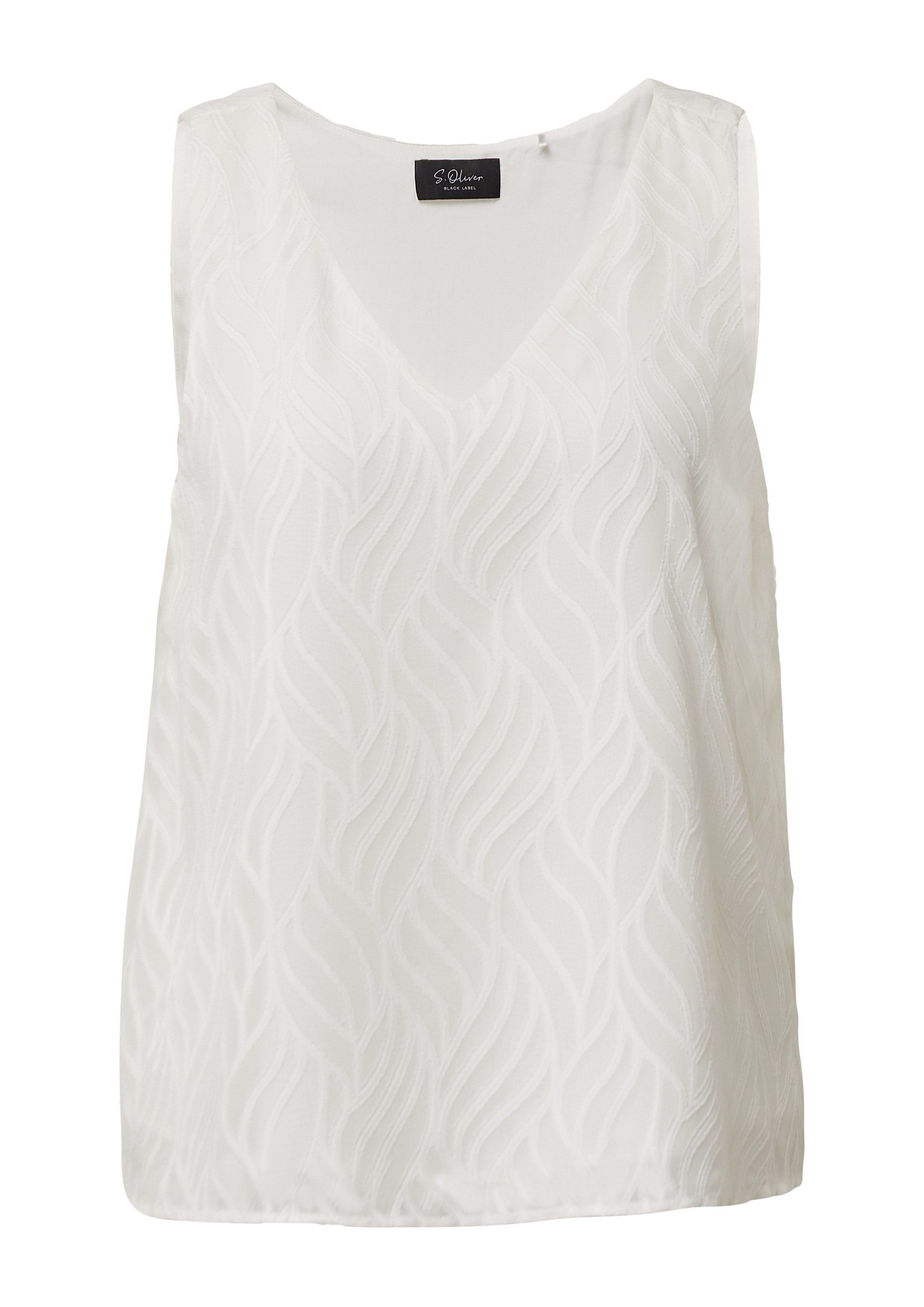 s.Oliver Blusentop Bluse Gefütterte Bluse mit Strukturmuster günstig online kaufen