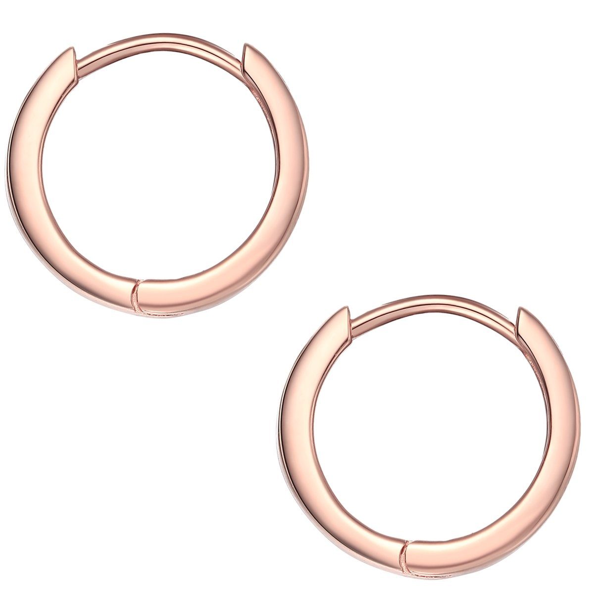 Rafaela Donata Paar Creolen roségold, aus Sterling Silber