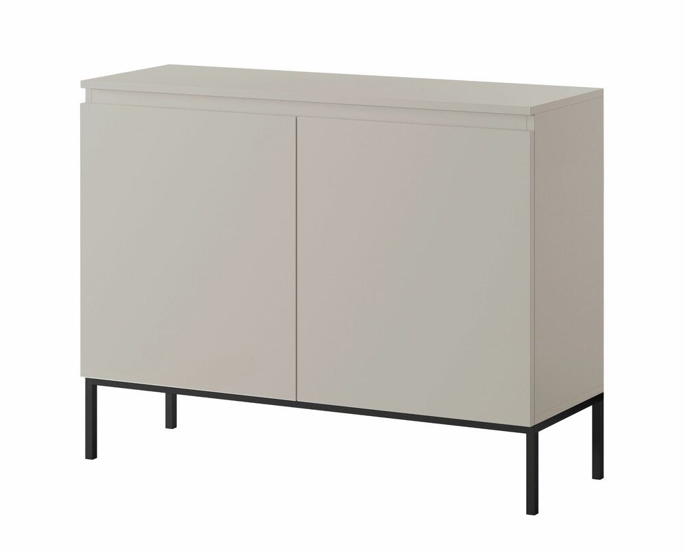 Selsey Sideboard BEMMI, 2-türig mit 4 Fächern, Metallgestell in Schwarz günstig online kaufen