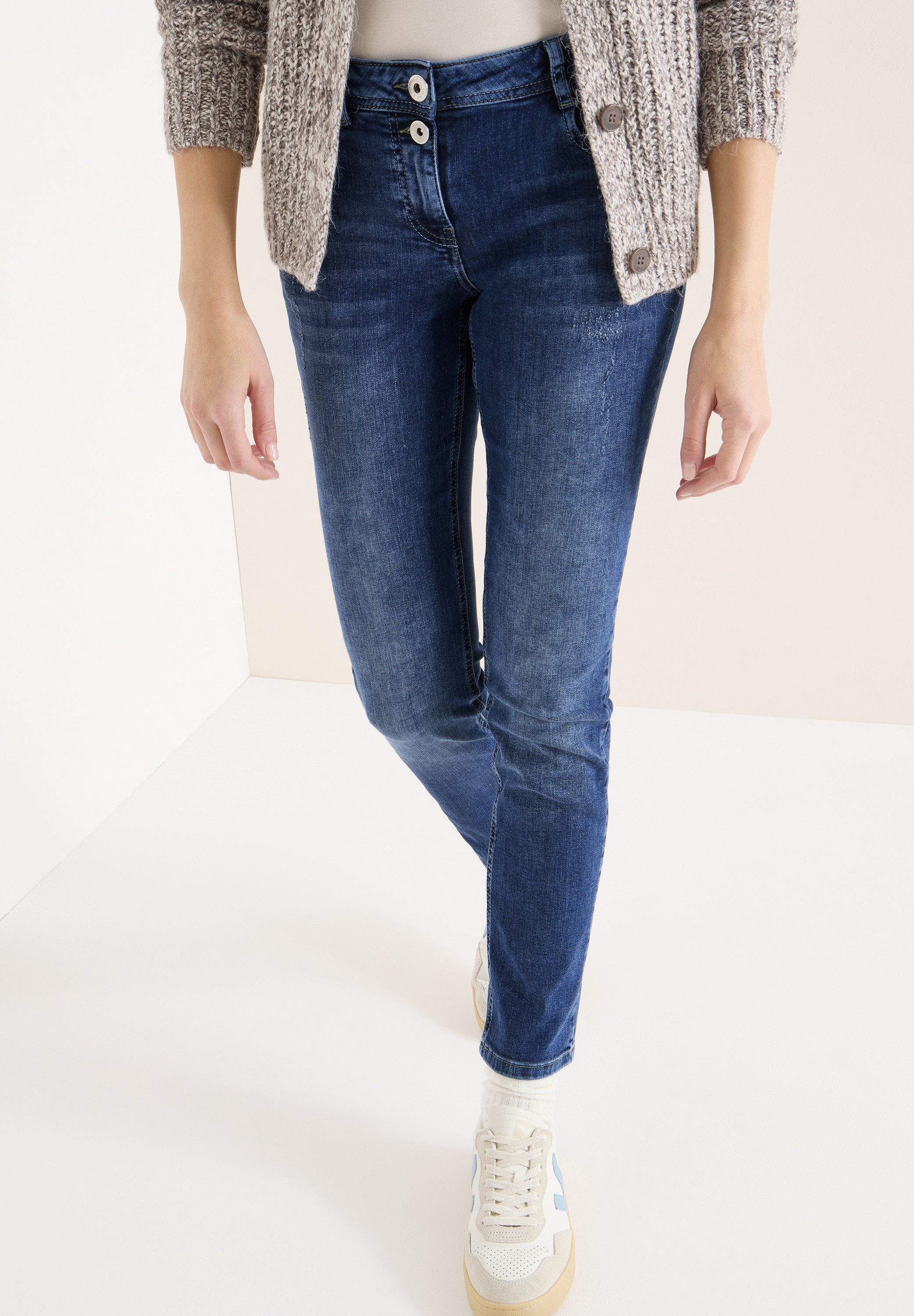 CECIL Slim-fit-Jeans Middle Waist
