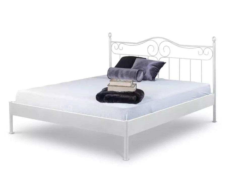 BedBox Metallbett Alessia, Stilvolles Metallbett mit dekorativem Kopfteil