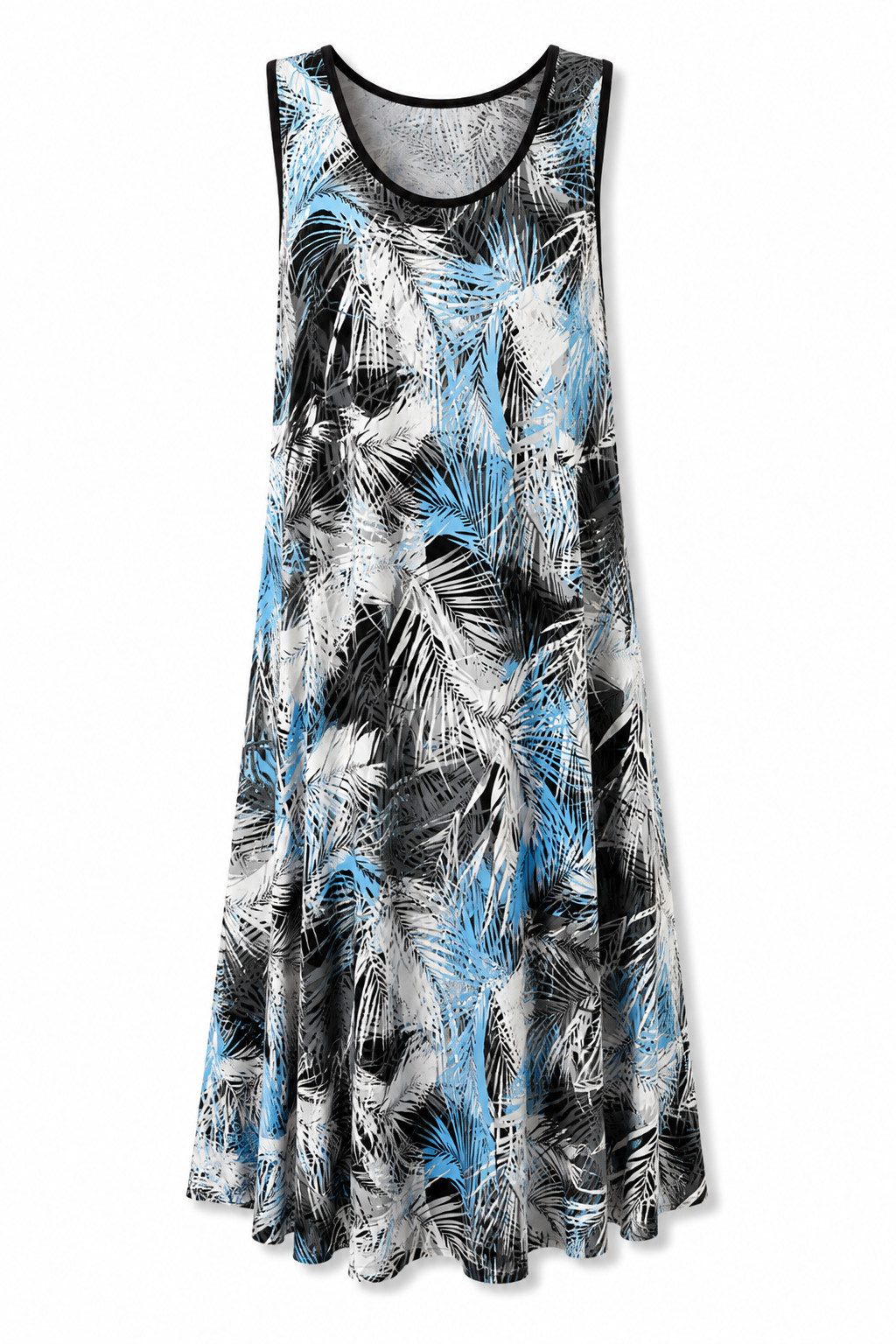 ITALY VIBES Sommerkleid - leichtes Viskosekleid Ärmellos mit A-Linie - Damen Kleid ONE SIZE- passend für Größen von M-XL