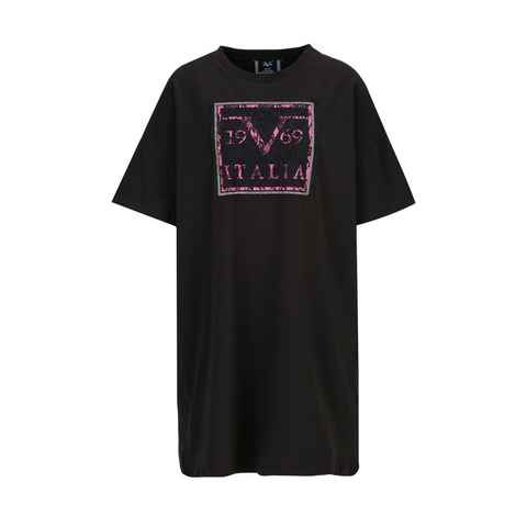 19V69 Italia by Versace Shirtkleid DYLAN Lässiges Damen Shirtkleid mit pinkem Barock-Print (XS-XXL)