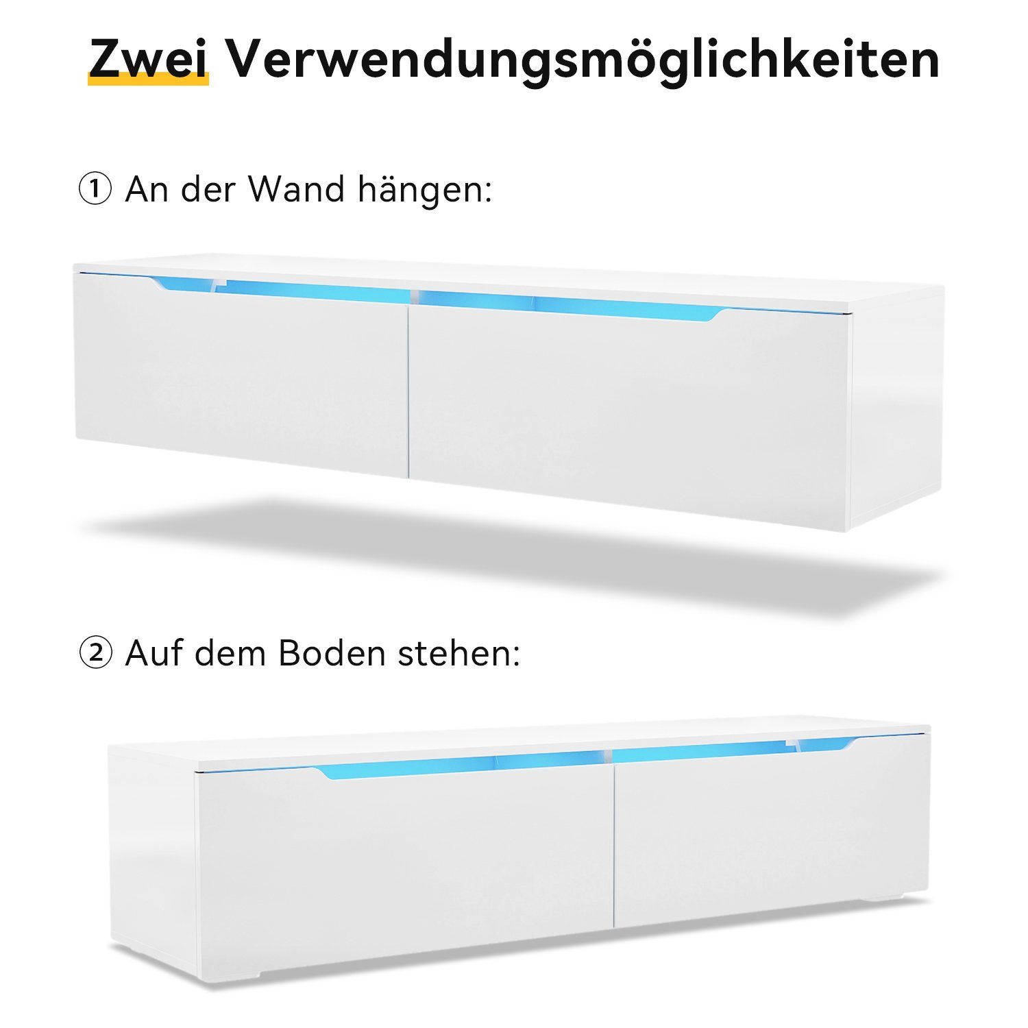 SONNI Lowboard TV Schrank Hochglanz mit günstig online kaufen