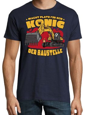 Youth Designz T-Shirt König Der Baustelle Herren Shirt mit lustigem Traktor Frontprint