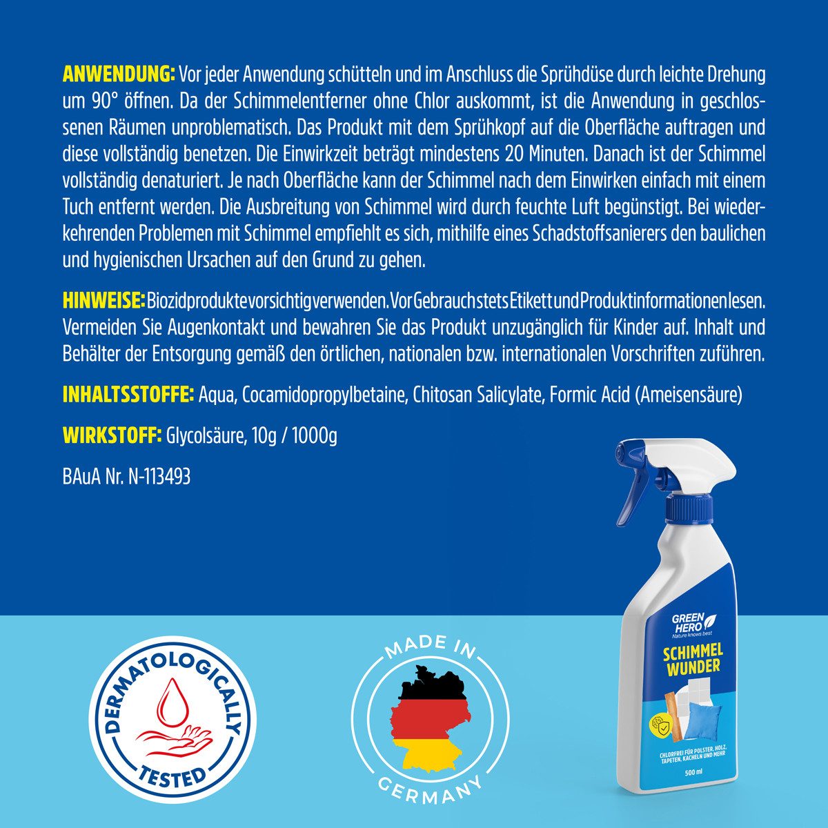 GreenHero Schimmelwunder Schimmelentferner (500ml)