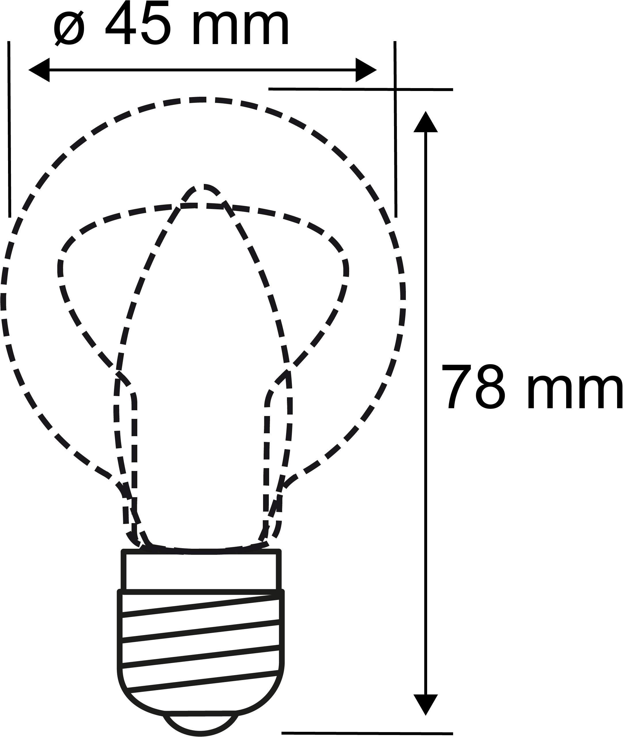 Paulmann LED-Filament 5er E14 Warmweiß Tropfen St., 2,6W klar Pack 5 2700K, E14