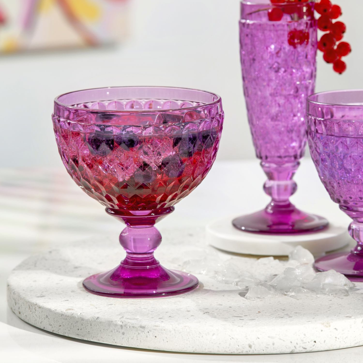 Villeroy & Boch Sektglas Boston Berry, Kristallglas, spülmaschinenfest