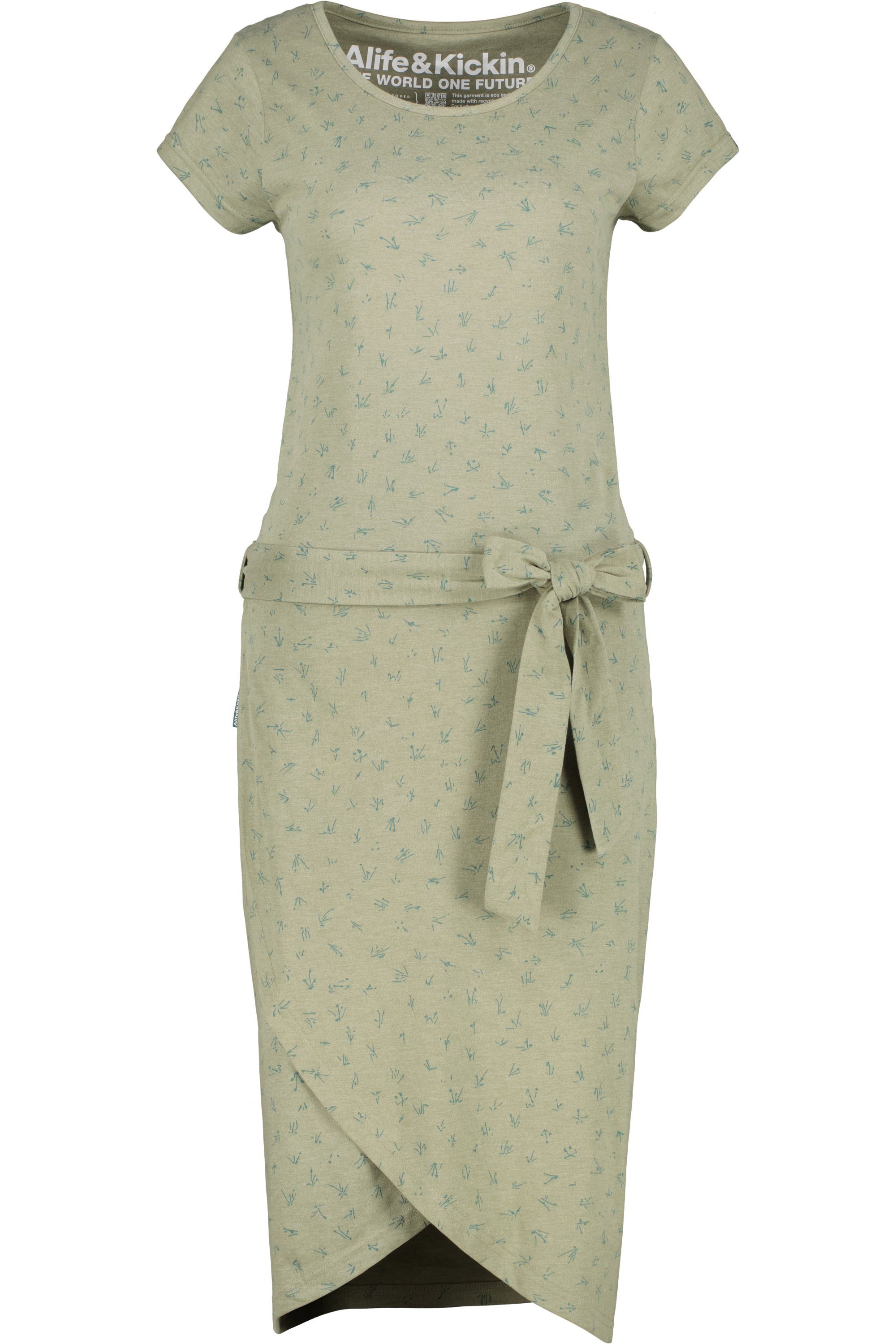 ALIFE And Kickin Damenkleid NoraAK A – Kurzes Shirtkleid Aus Jersey Mit Gummibund & Gürtel – Für Sommer & Freizeit