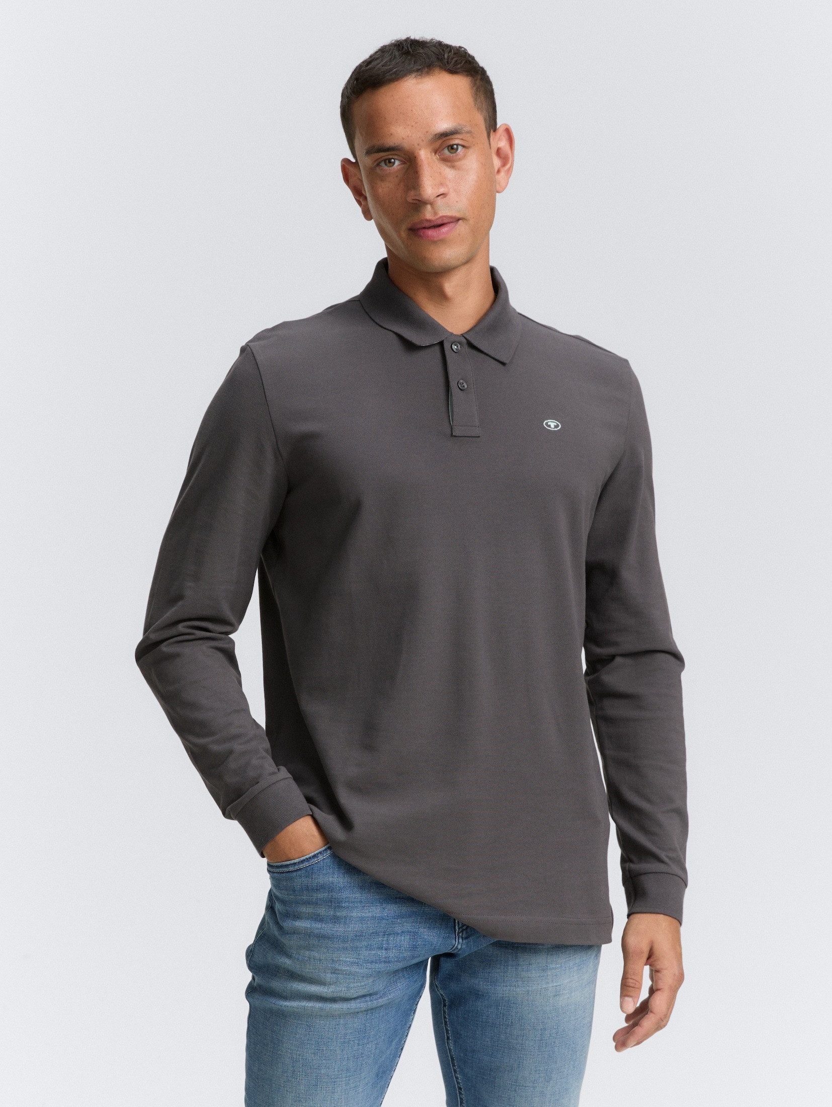 TOM TAILOR Langarm-Poloshirt Longsleeve Piqué Poloshirt günstig online kaufen