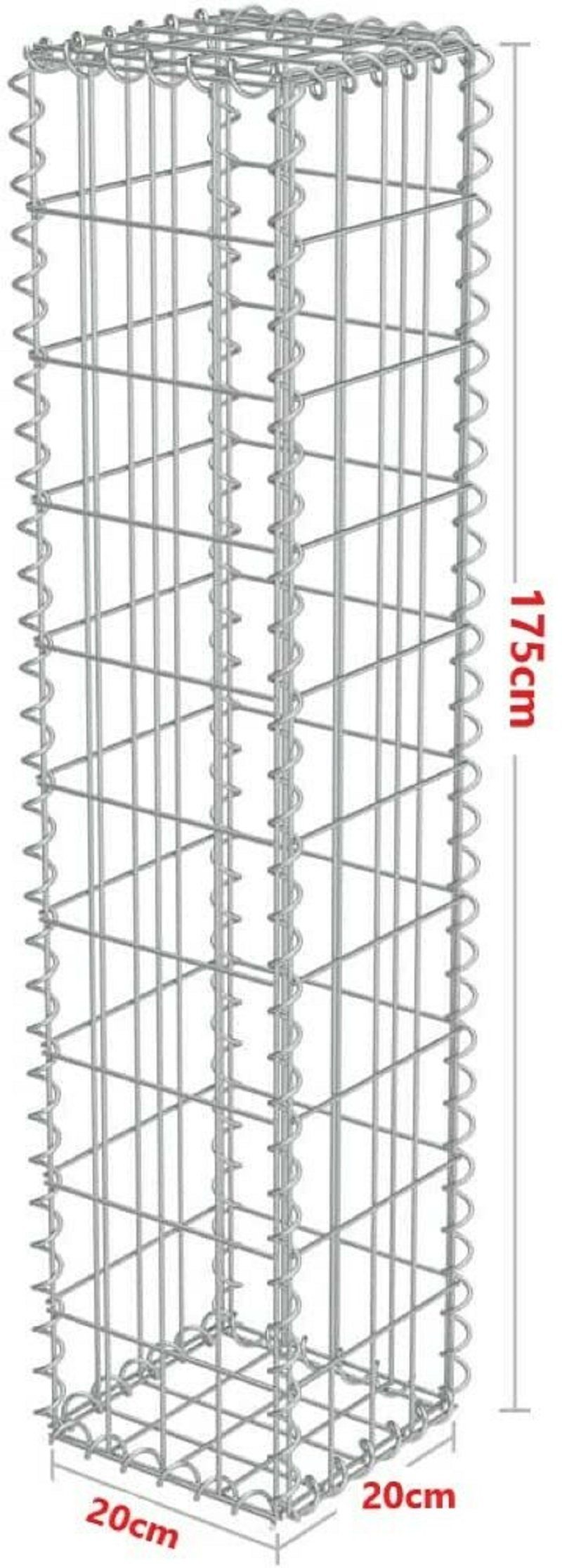 Defactoshop Габіониzaun Габіони-Steinsäule Eckig Dekorative Габіони Säule