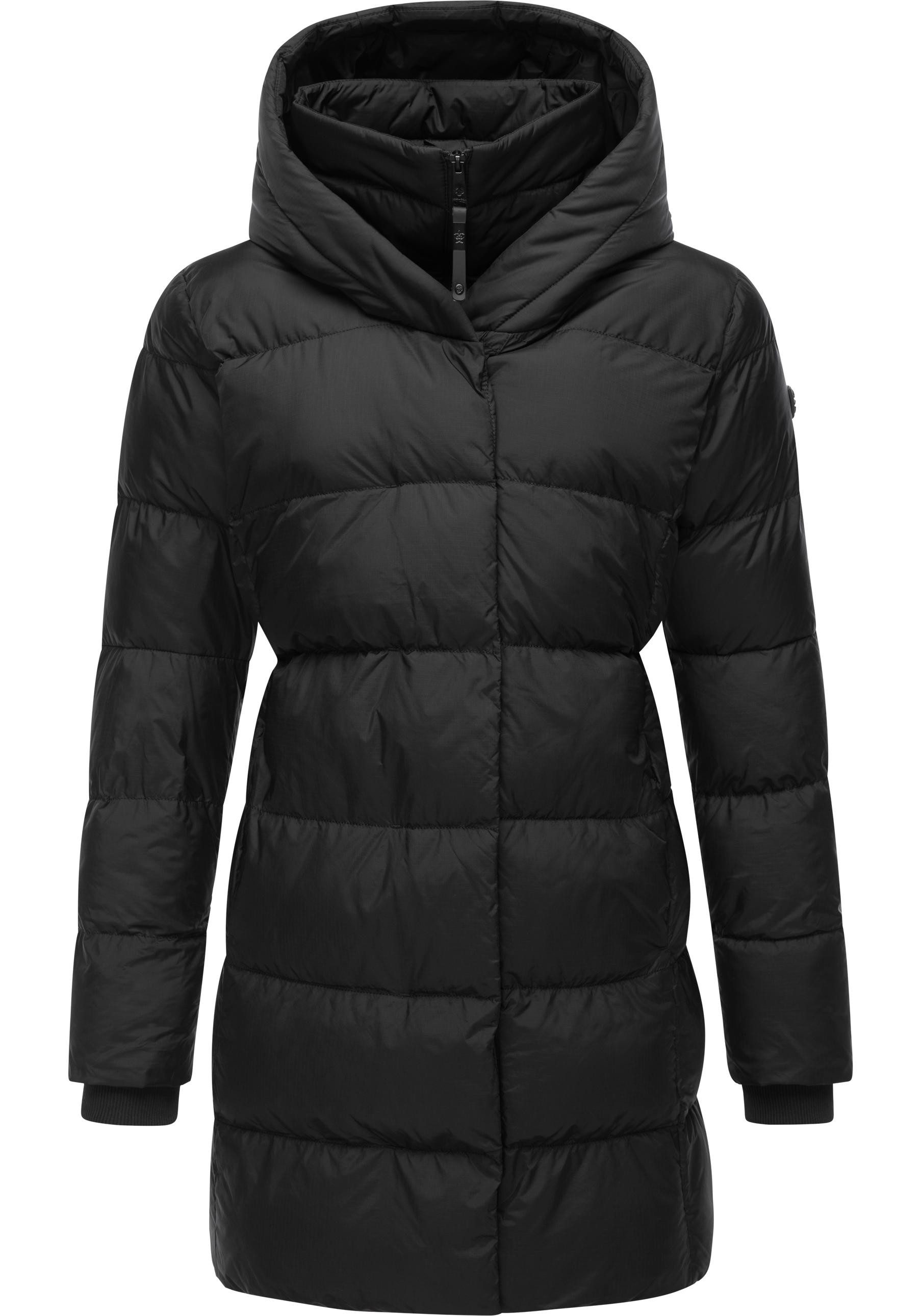 Ragwear Kurzmantel Niara stylischer, gesteppter Wintermantel mit gefütterter Kapuze