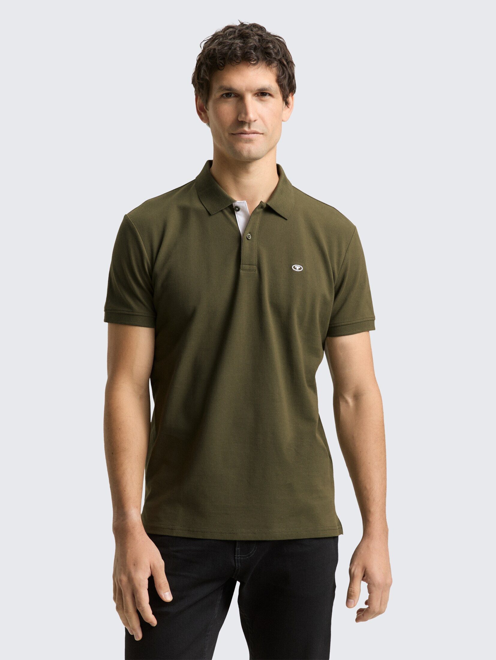TOM TAILOR Poloshirt Poloshirts Piqué Poloshirt mit Logo-Stickerei günstig online kaufen